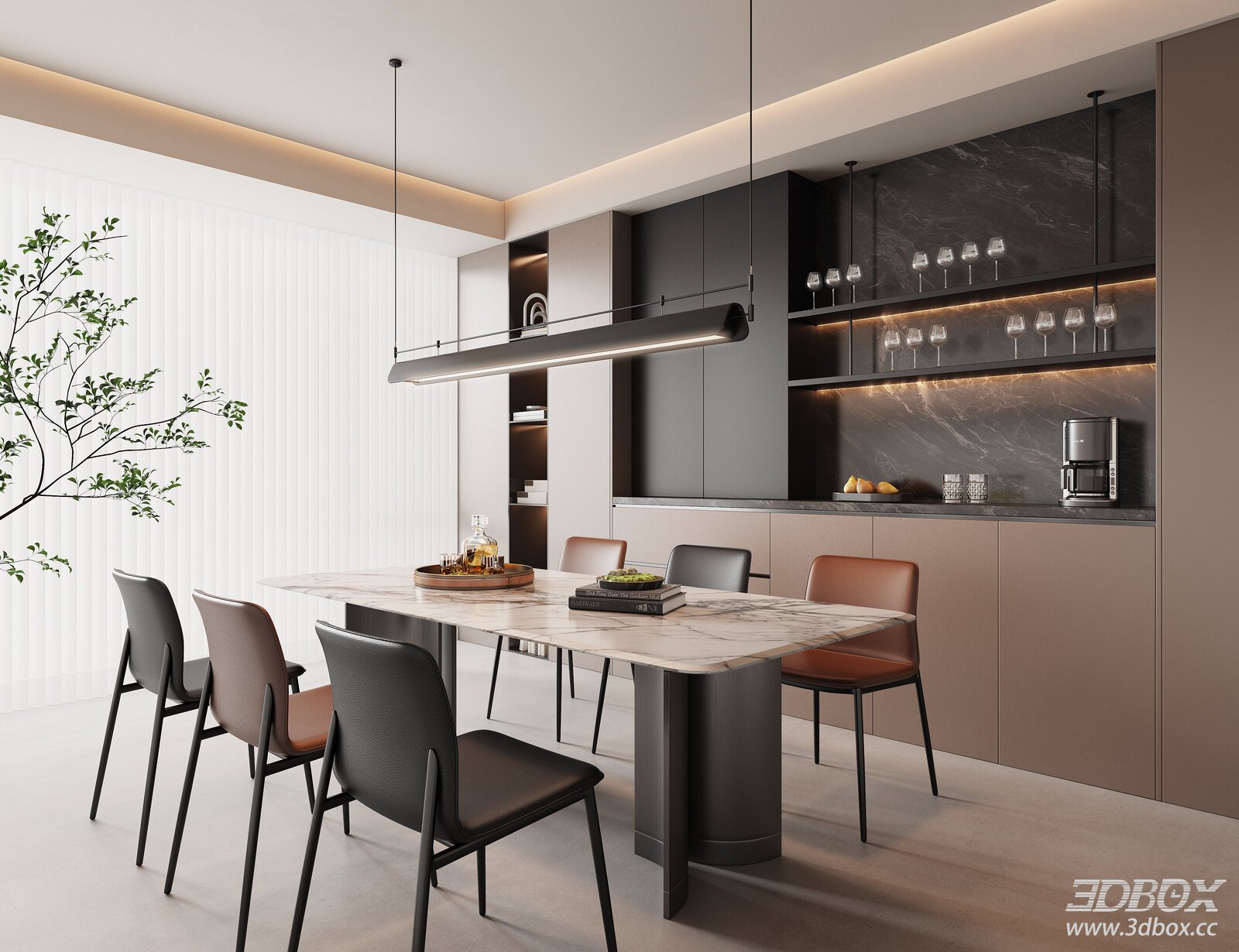 Modern Italian Light Luxury Dining Room