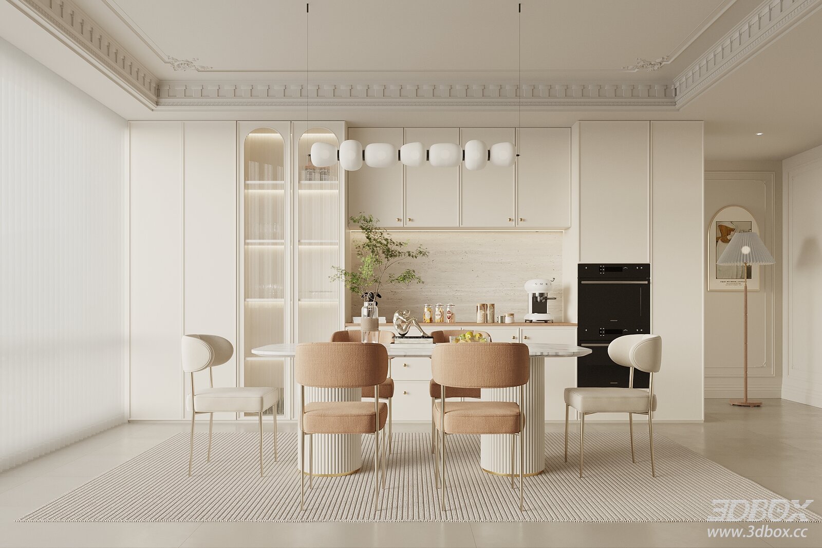 French Cream Style Dining Room