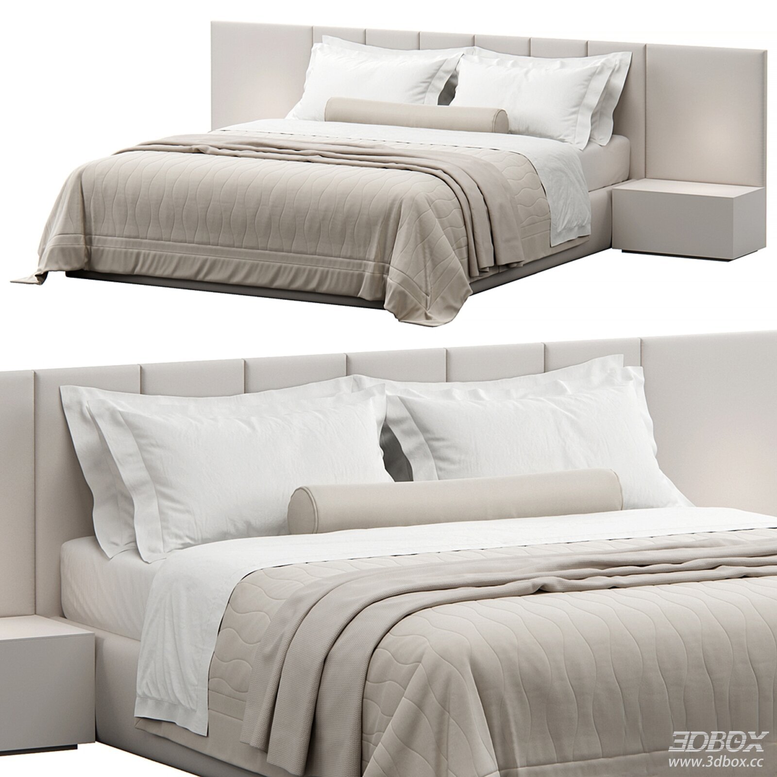 Low Headboard Bed Panel
