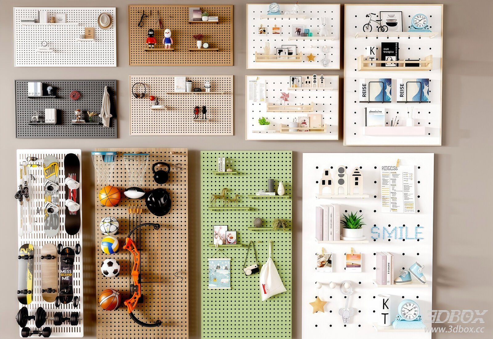 Modern Kids Room Pegboard