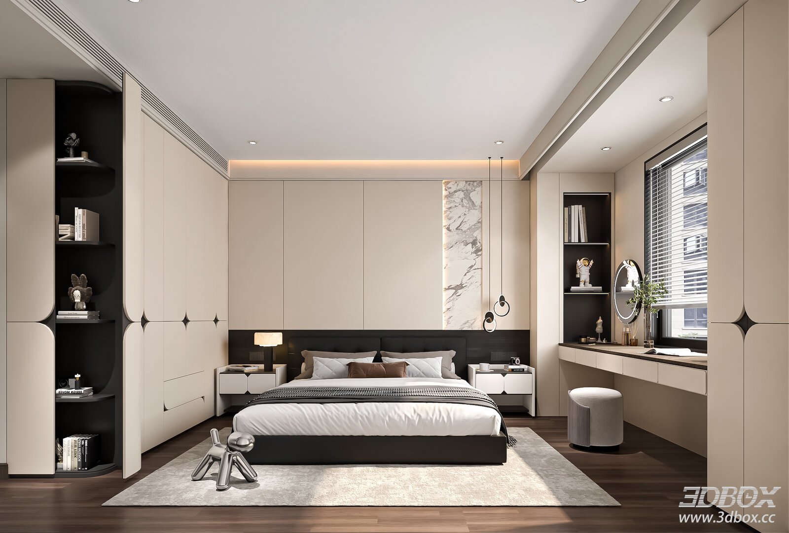 Italian Bedroom Wardrobe Light Luxury