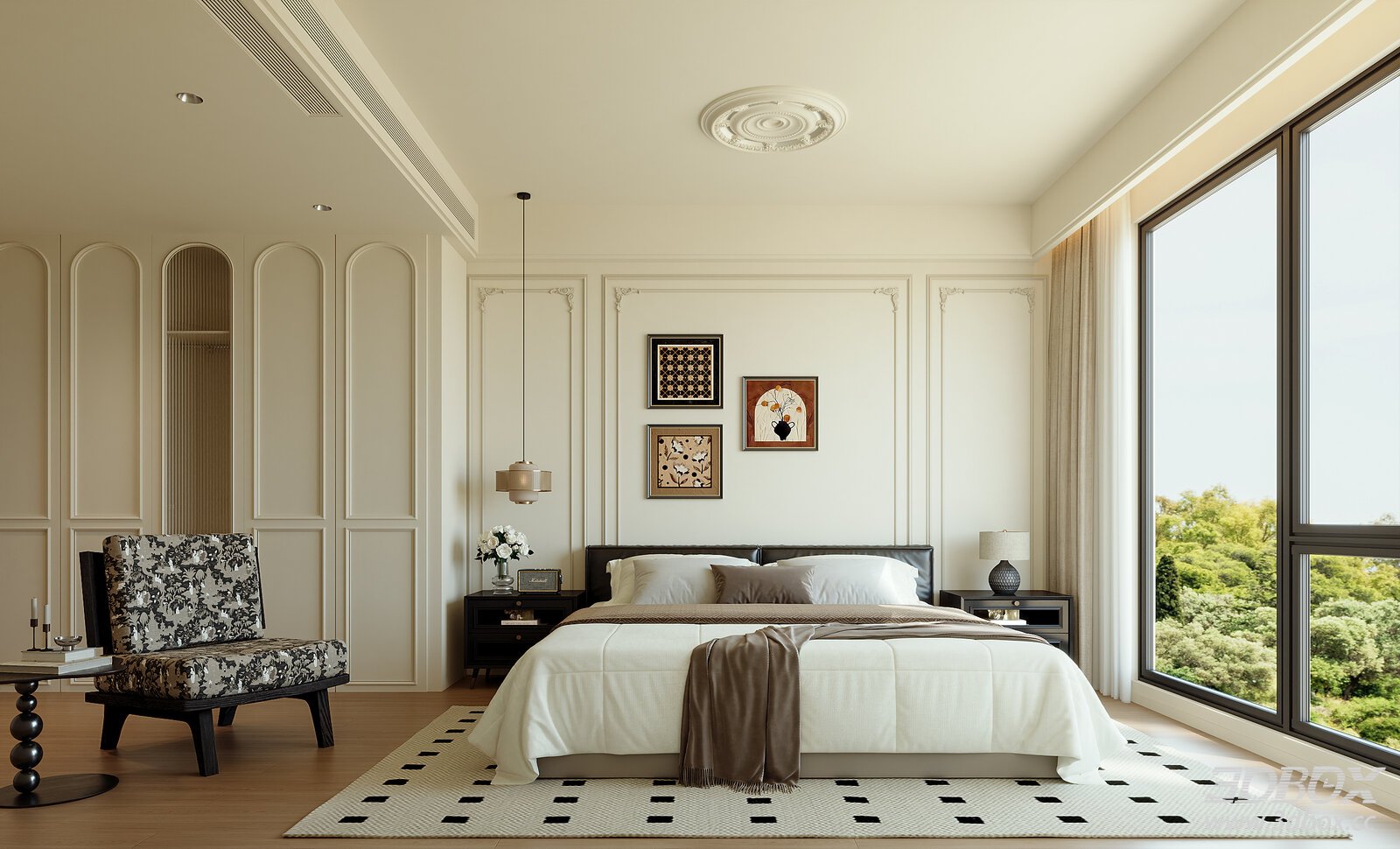 Modern French Bedroom