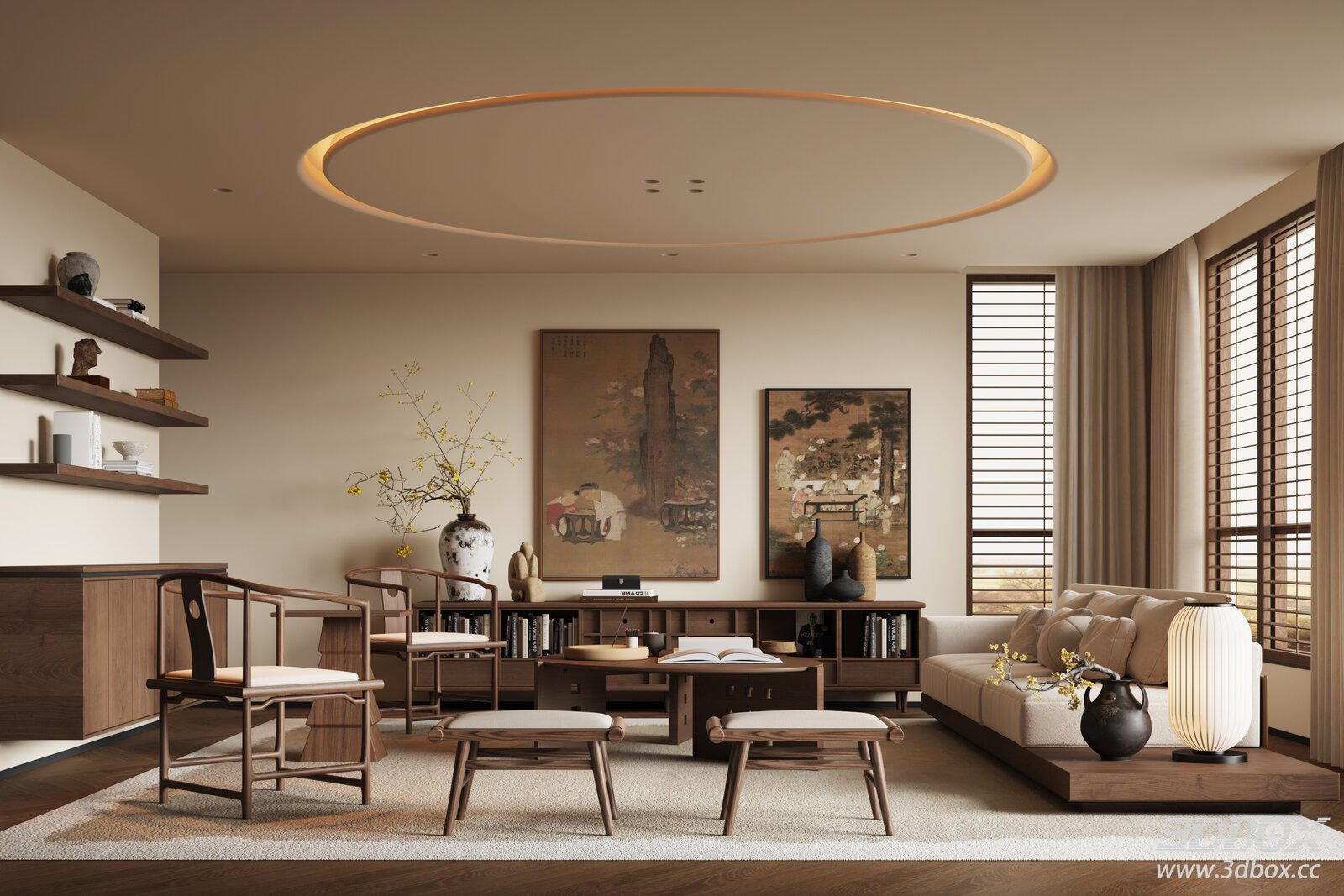 New Chinese Song Style Living Room