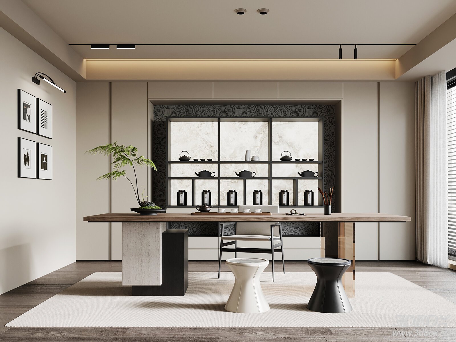 Modern Tea Room Study