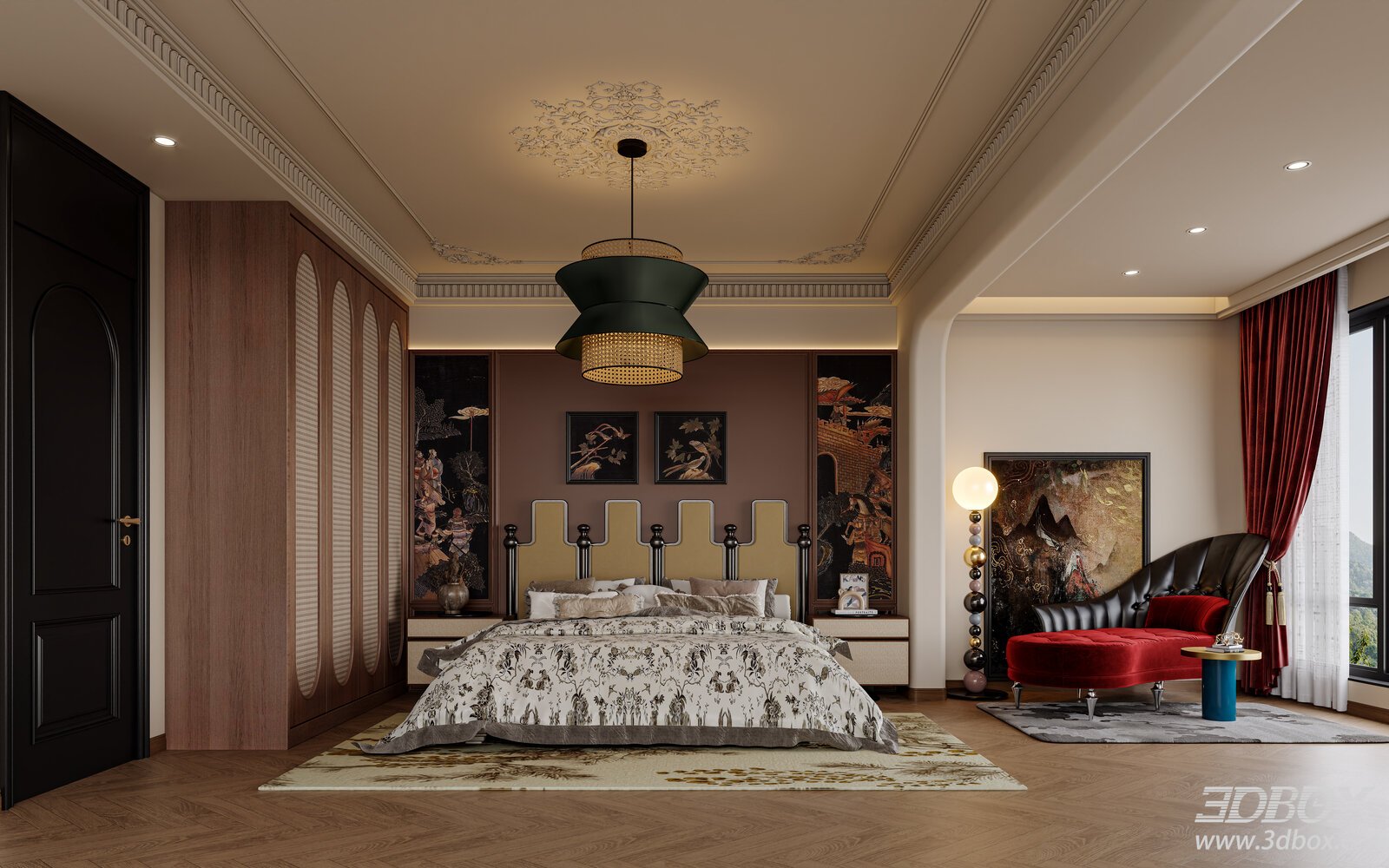 French Vintage Master Bedroom
