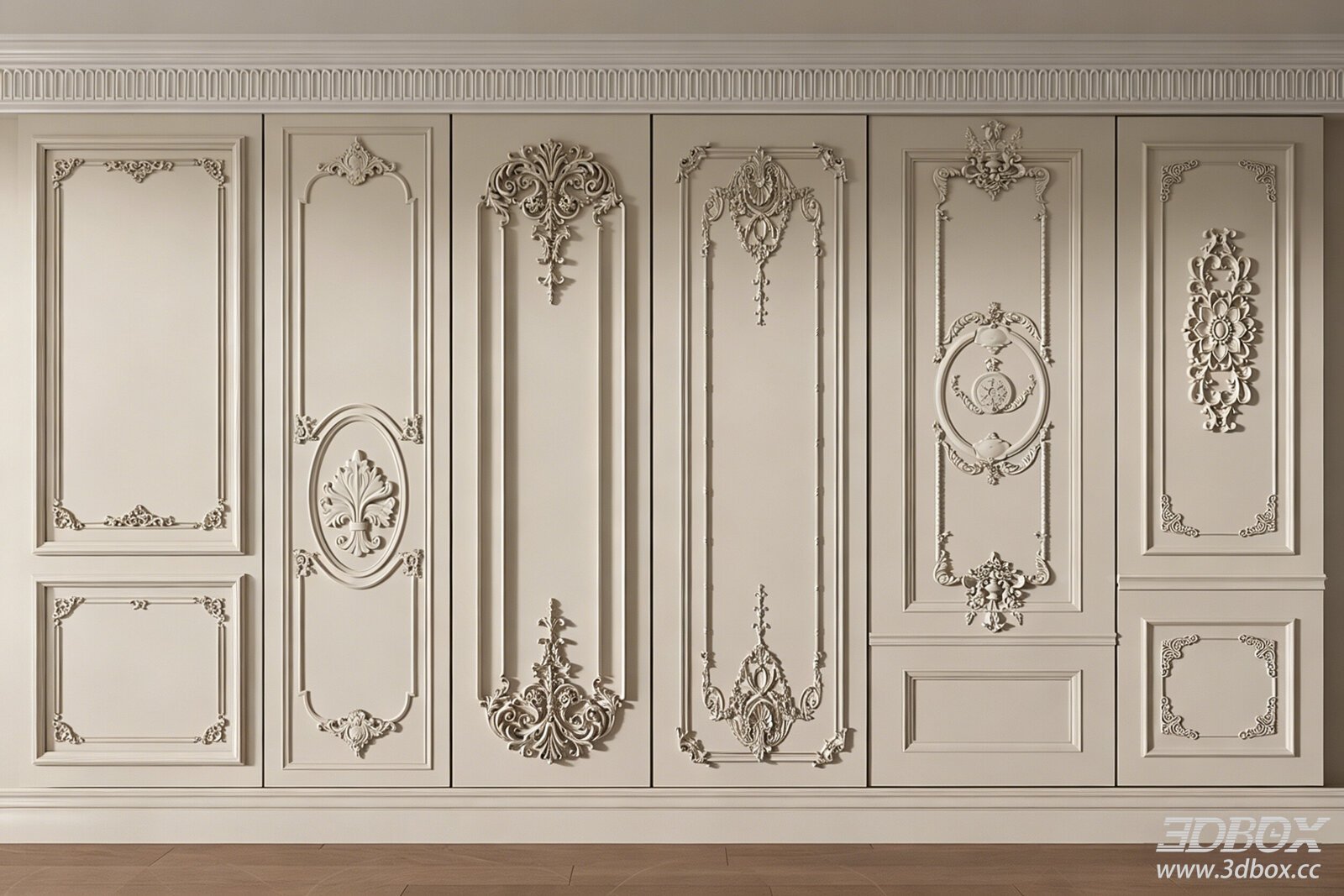 French Retro French Retro Solid Wood Background Wall