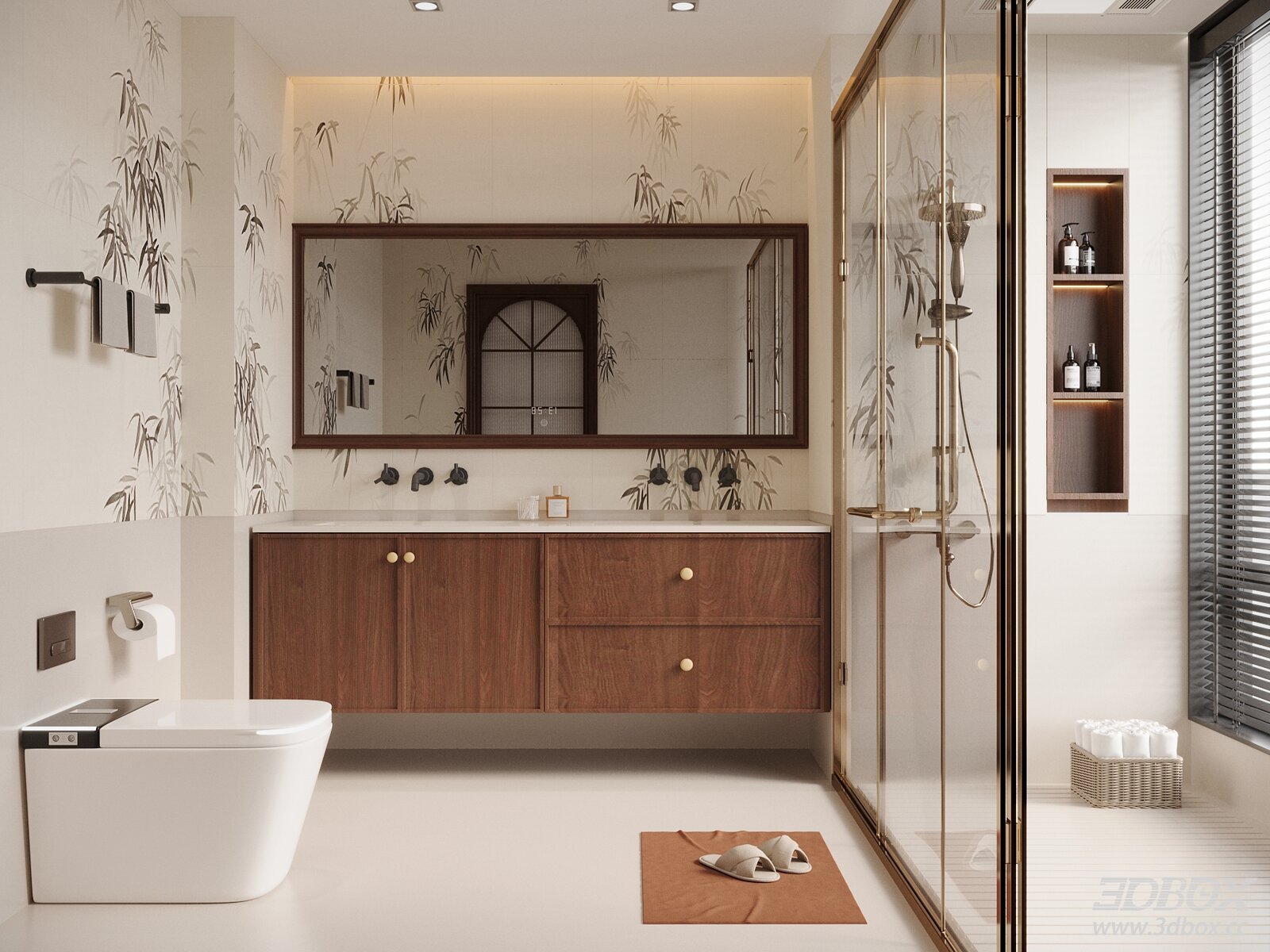 New Chinese Bathroom Bathroom Cabinet Toilet