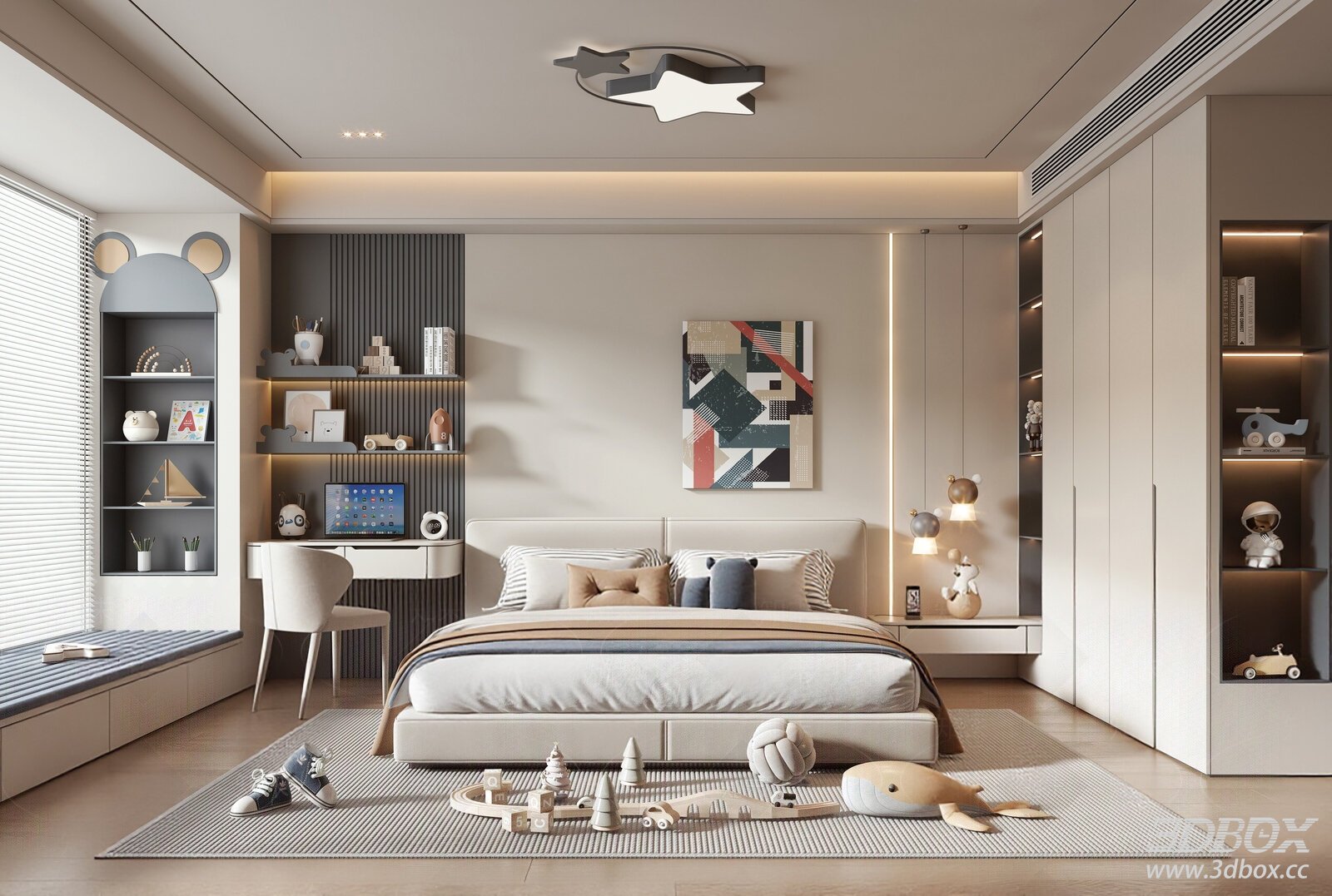 Modern Kids Room Wall Art Guest Bedroom
