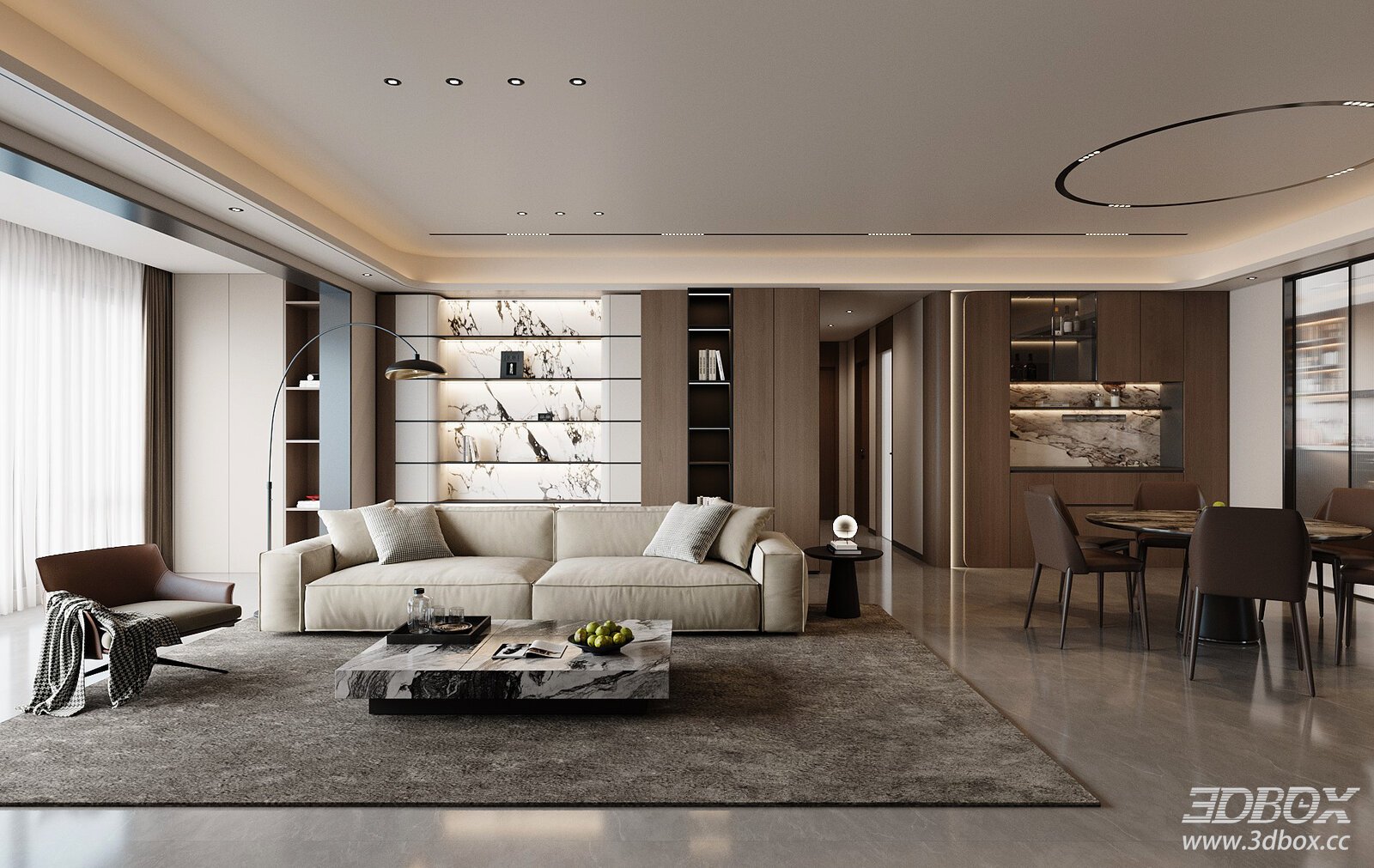 Italian Light Luxury Living Room Living Room Sofa Coffee Table Set