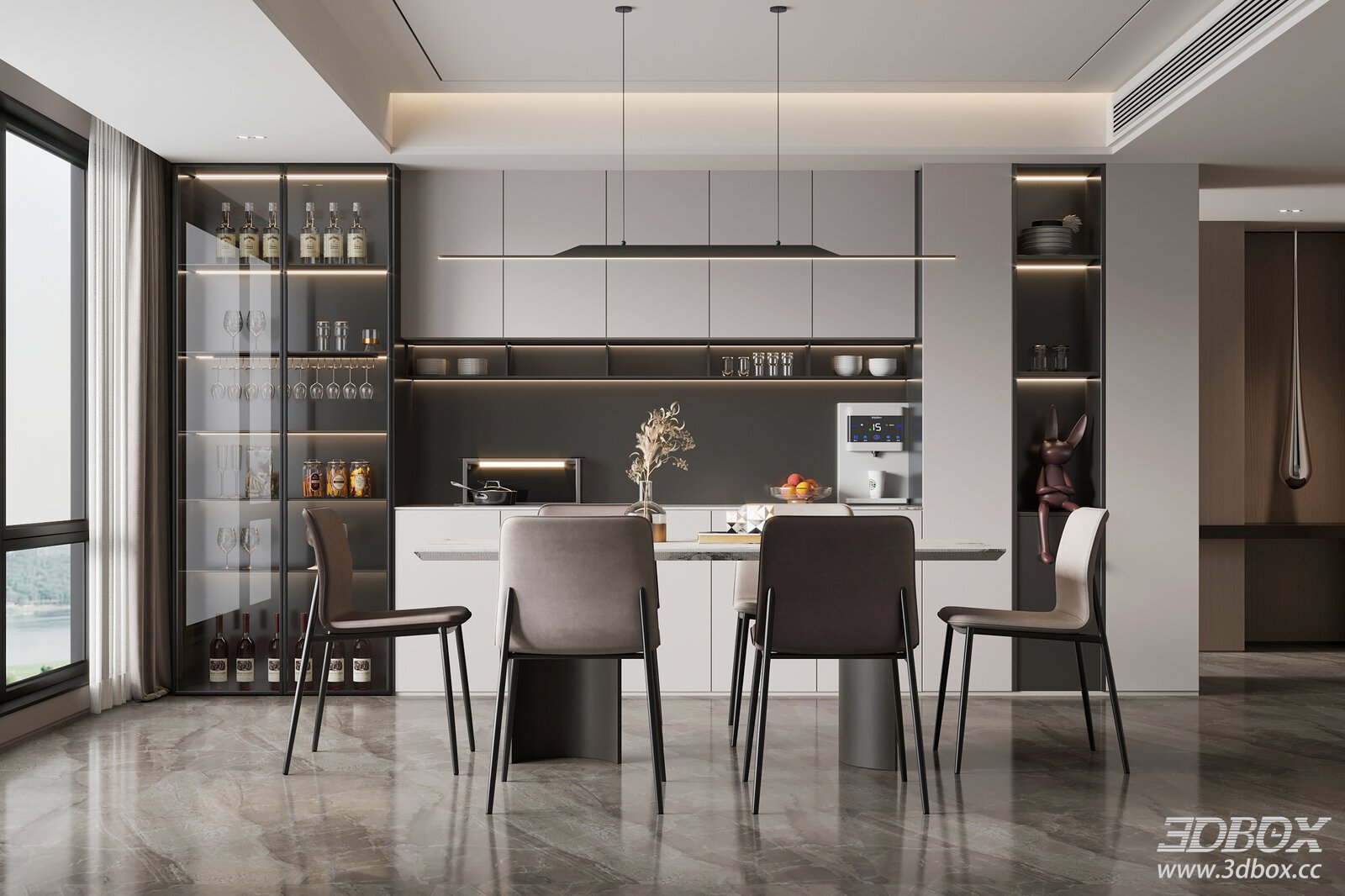Modern Minimalist Home Dining Room