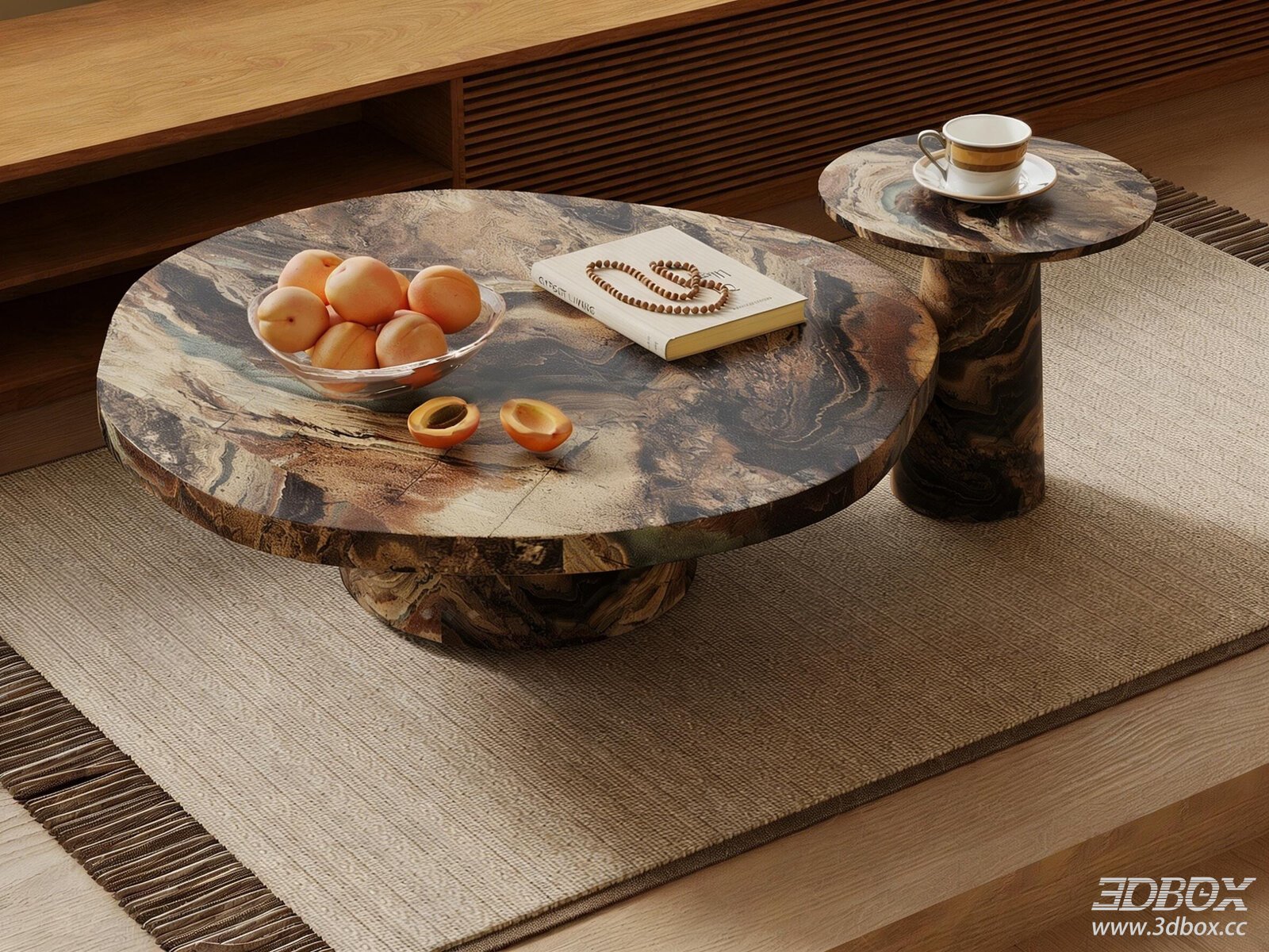 Vintage Coffee Table Vintage Stone Coffee Table Side Table Set