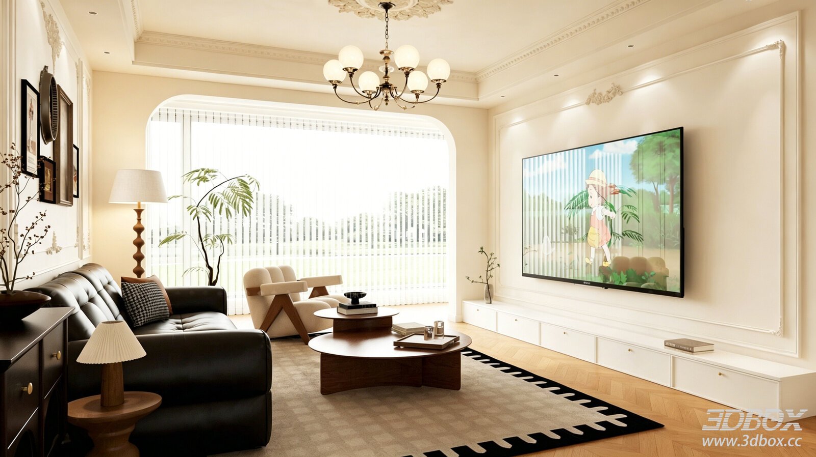 French Home Living Room