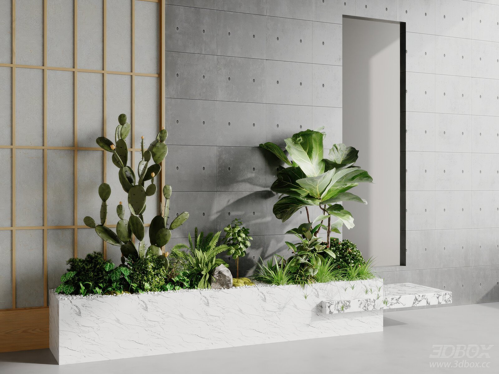 Set Landscape Green Plant