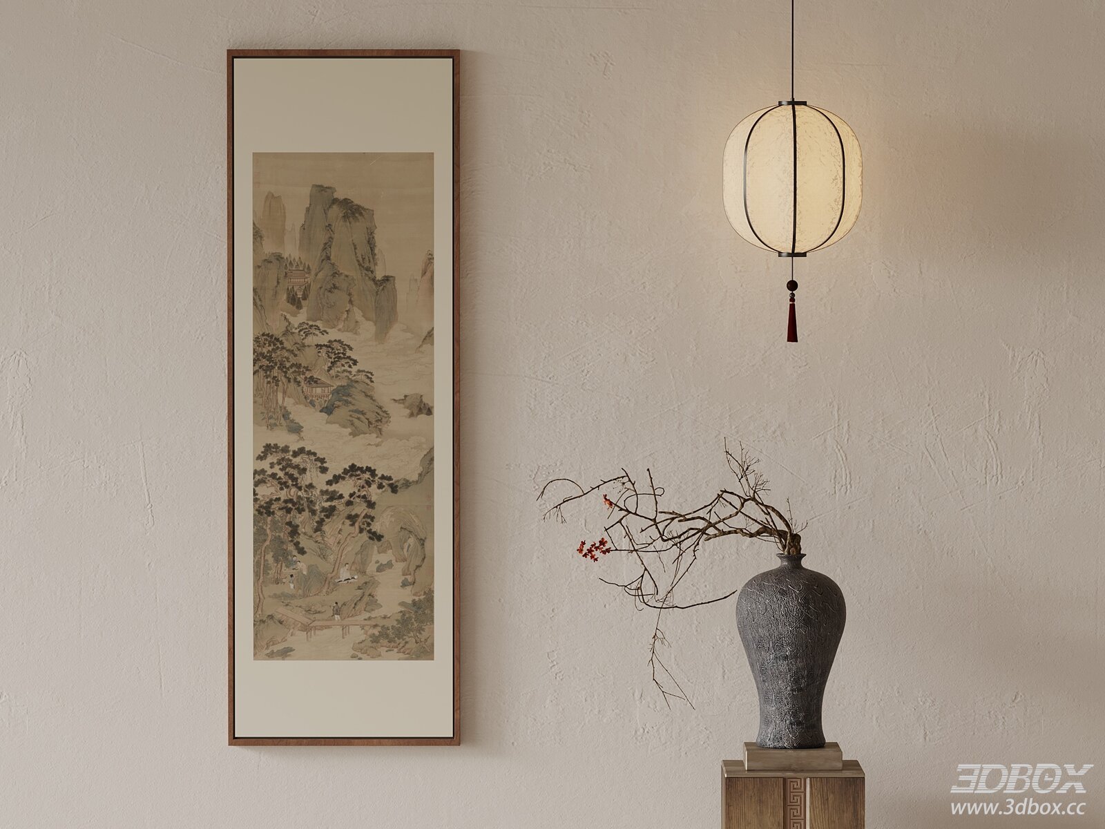 New Chinese Wall Art Vase Chandelier