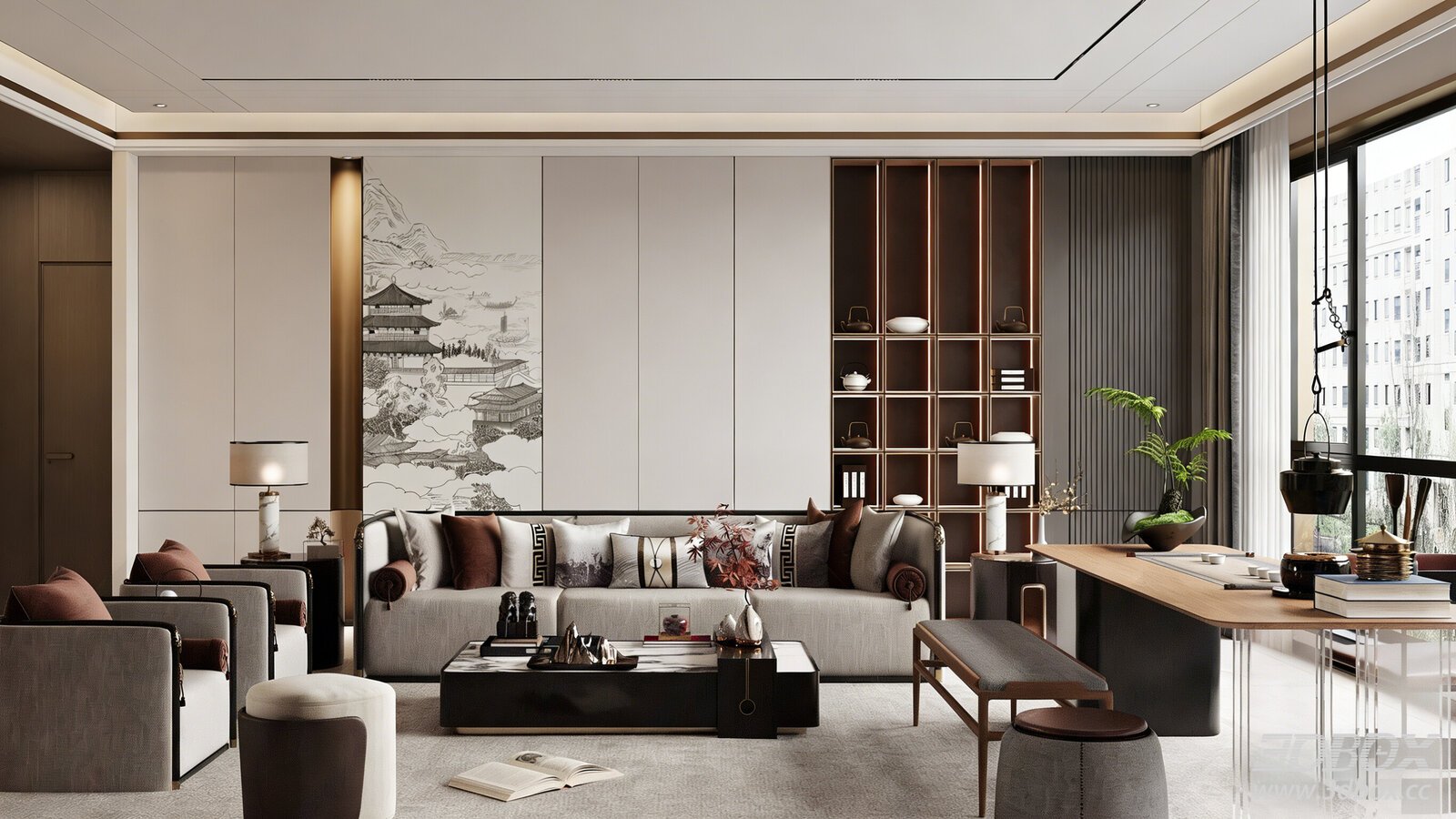 New Chinese Chinese Home Living Room New Chinese