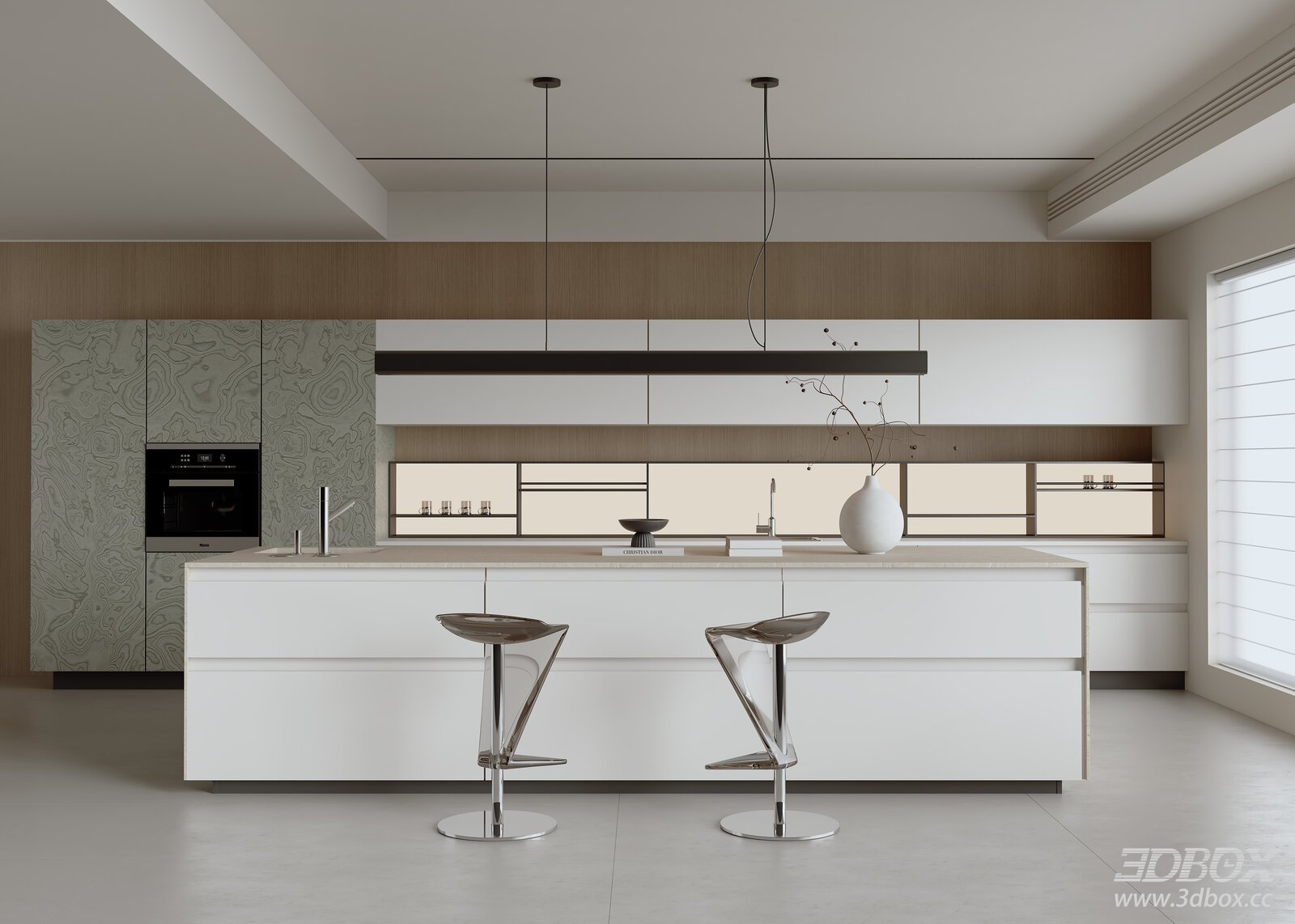 Modern Minimalist Open Kitchen