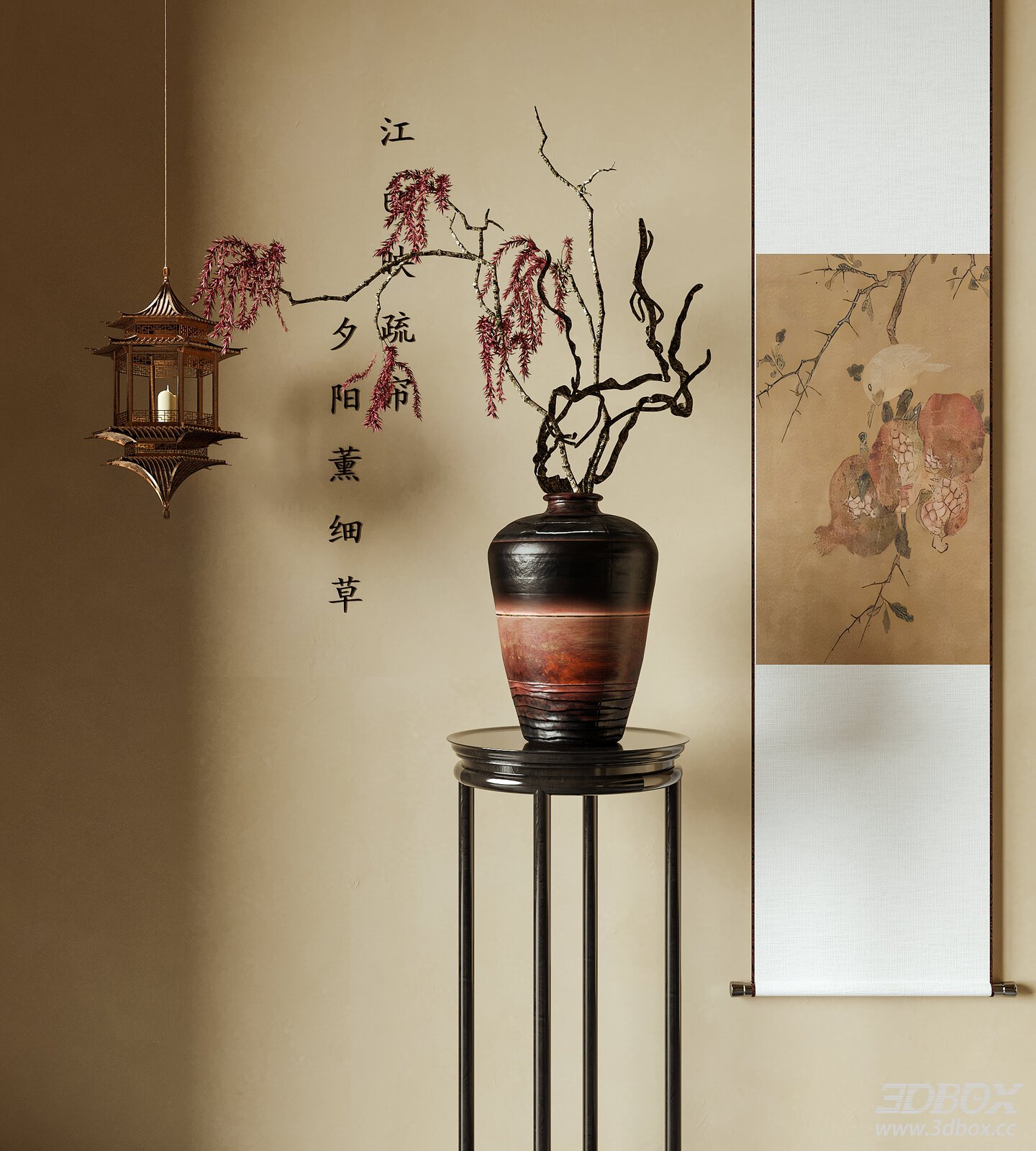 New Chinese Vase Floral Art Floral Art Wall Art