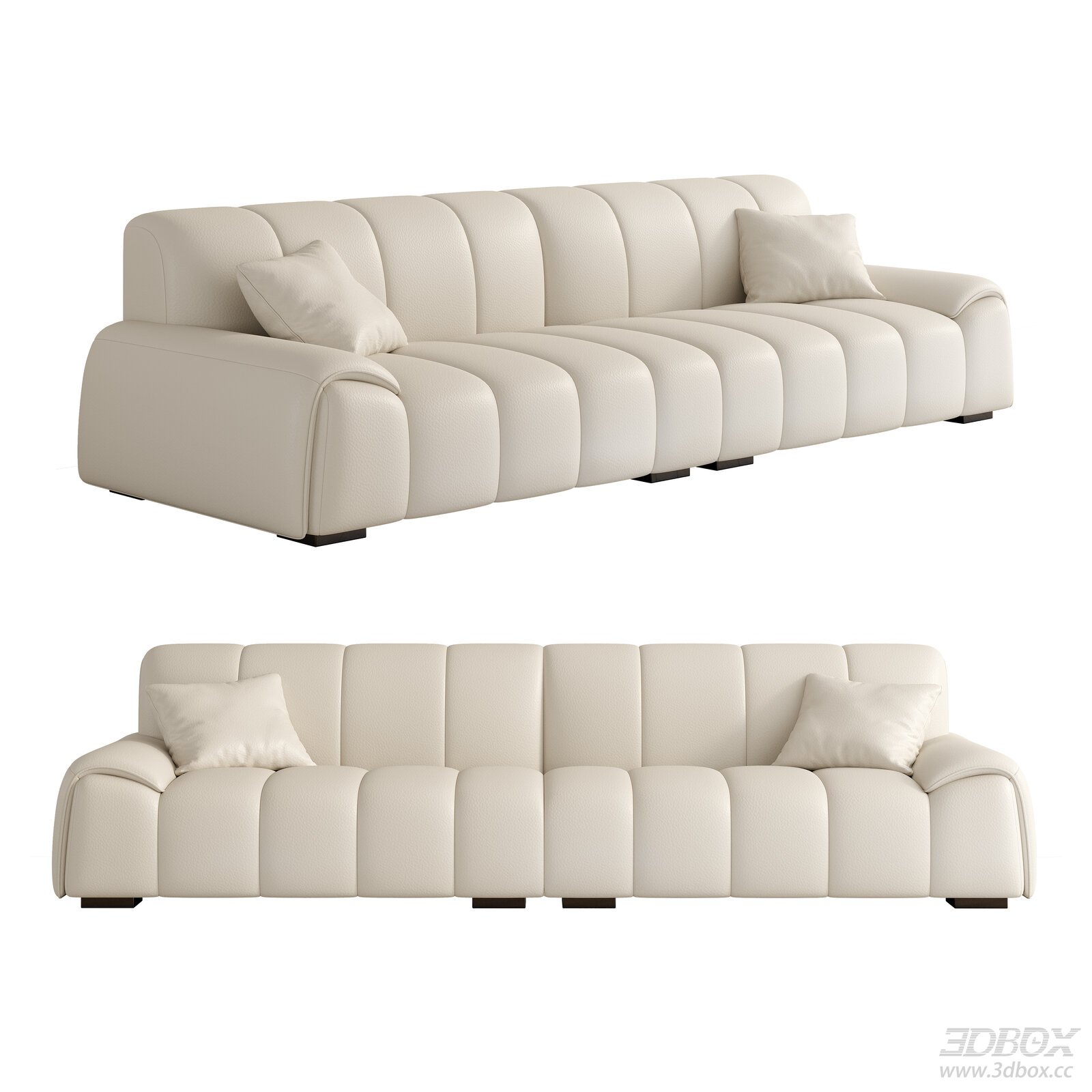 Modern Upholstered Sofa Set with Cushions