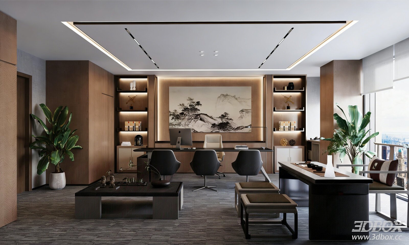 Modern Work Room 3D Model