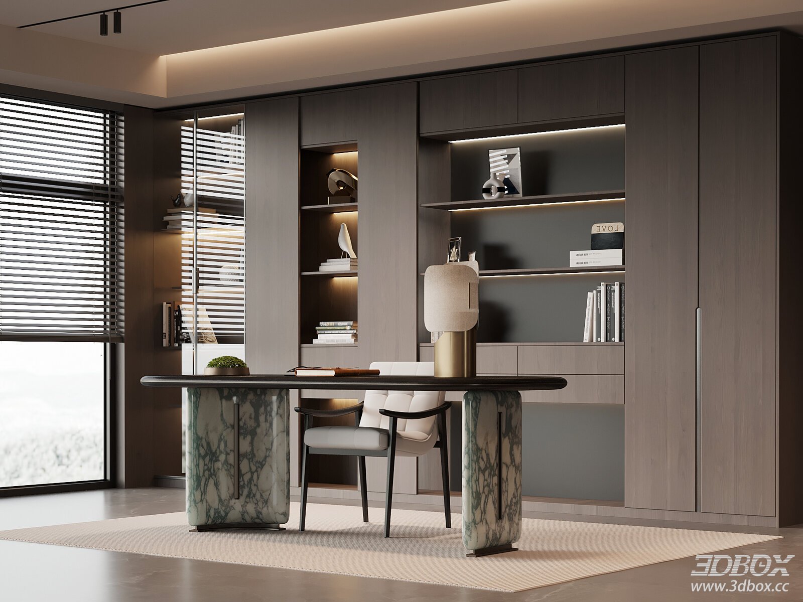 Modern Work Room 3D Model