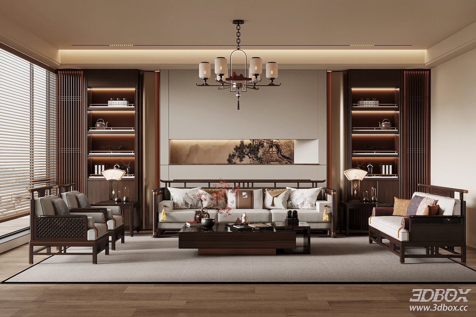 Modern Living Room 3D Model