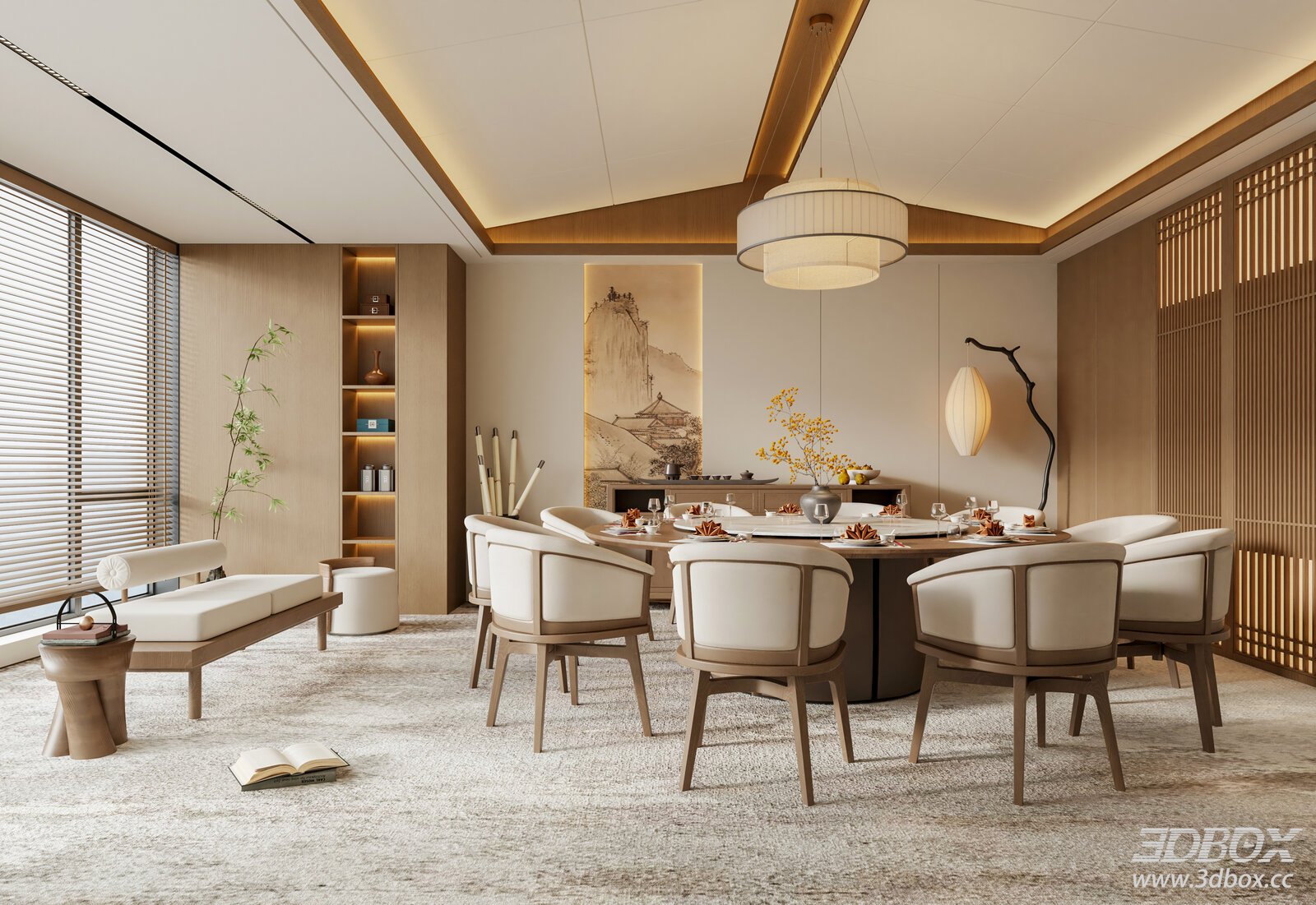 Modern Living Room 3D Model