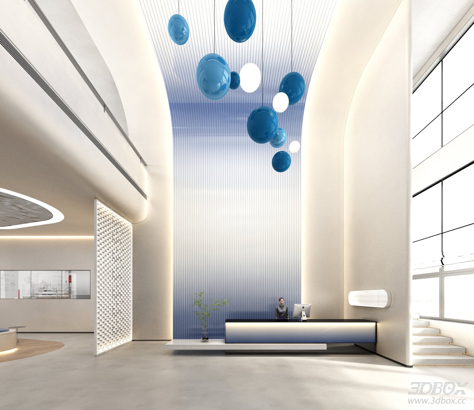 Modern Hallway 3D Model