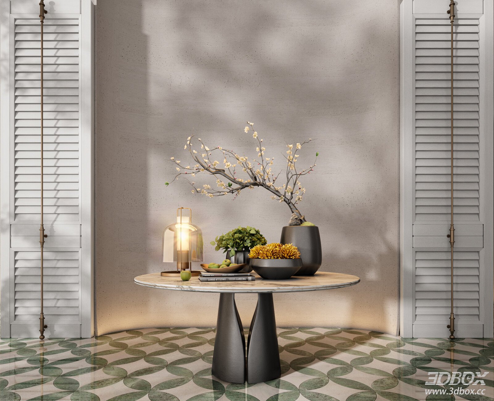Modern Console Table with Decor