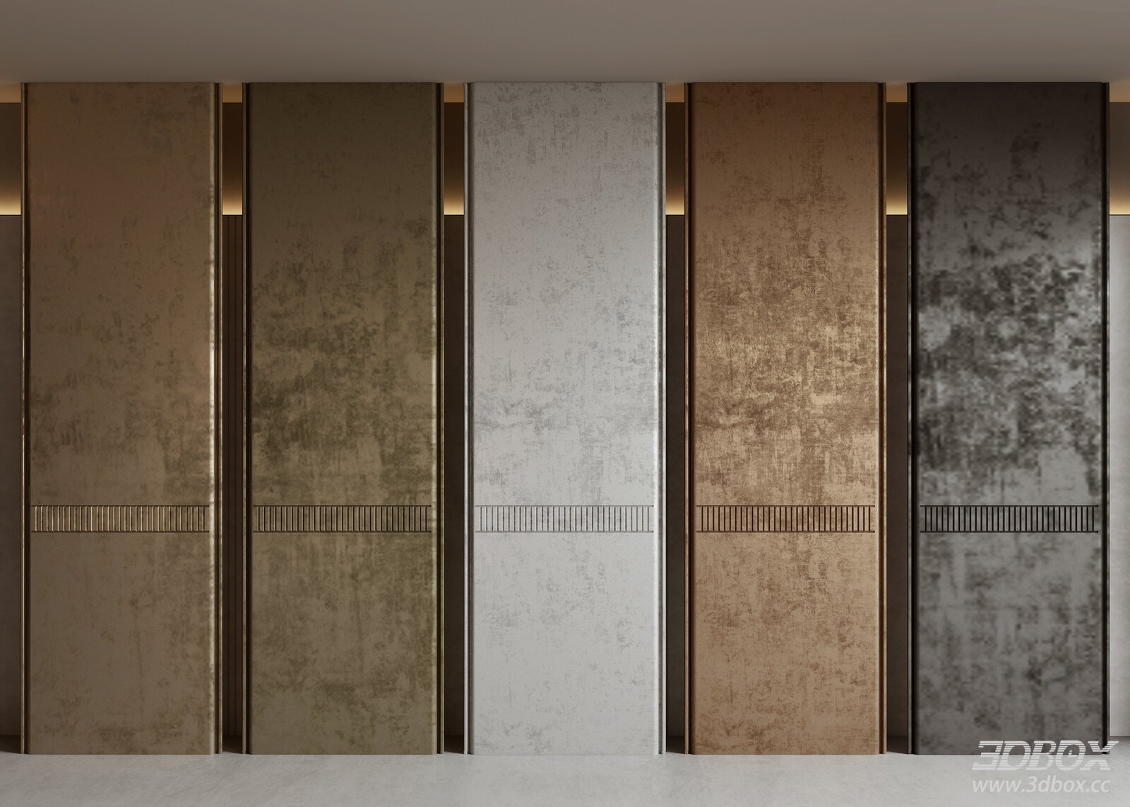 Modern Wall Covering Textures 3D Model