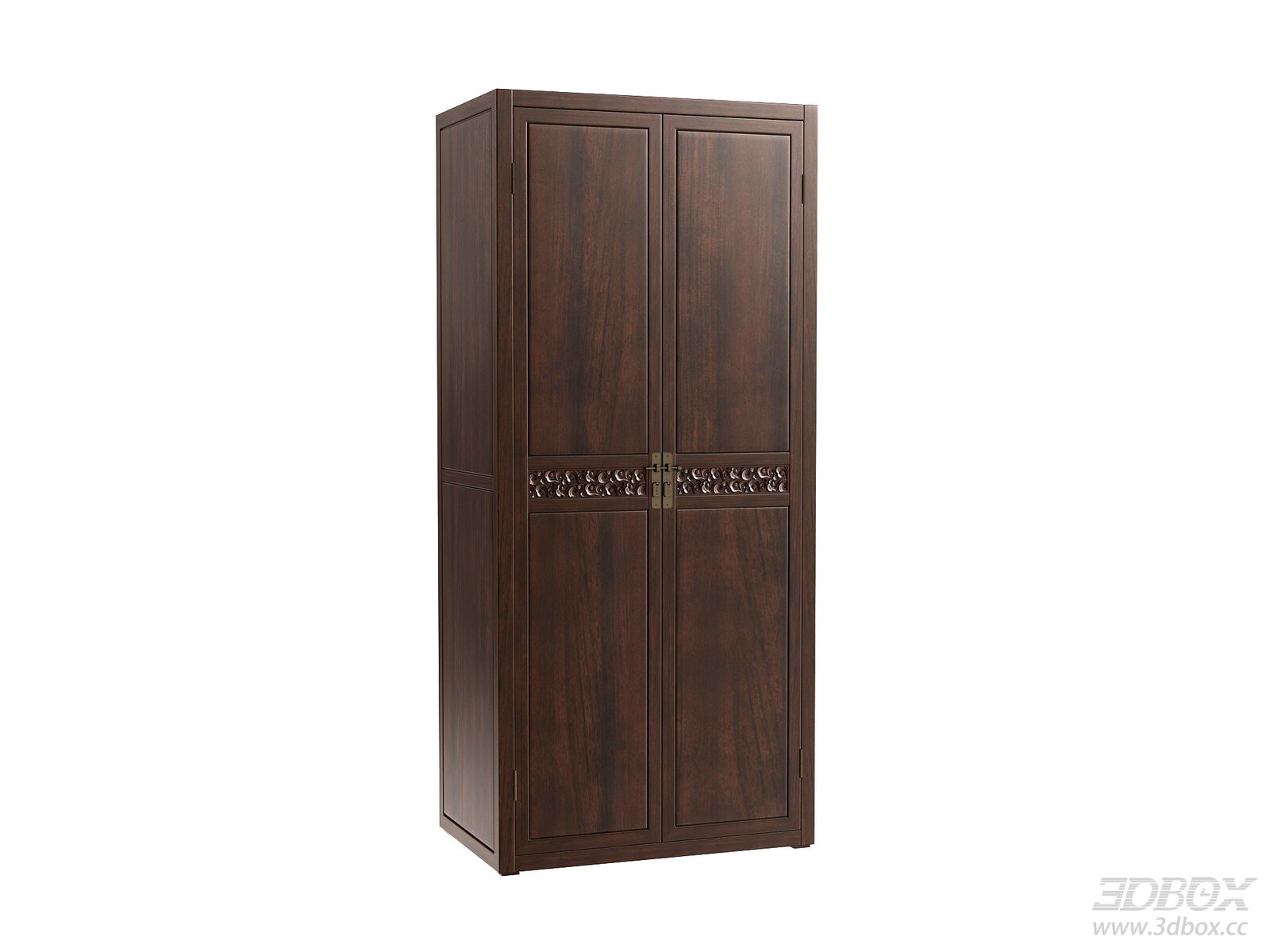 Wooden Wardrobe 3D Model