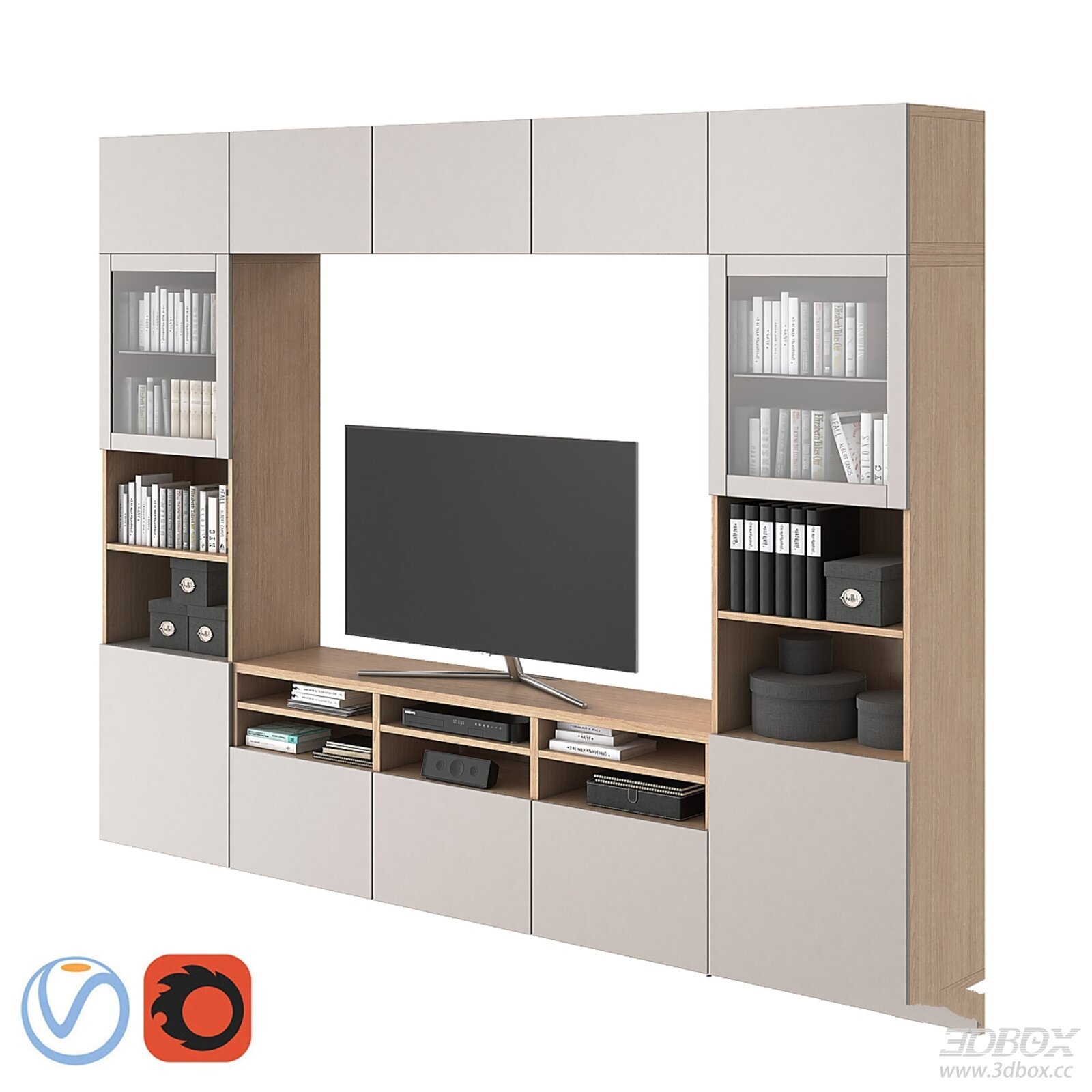 Modern TV Wall Cabinet 3D Model