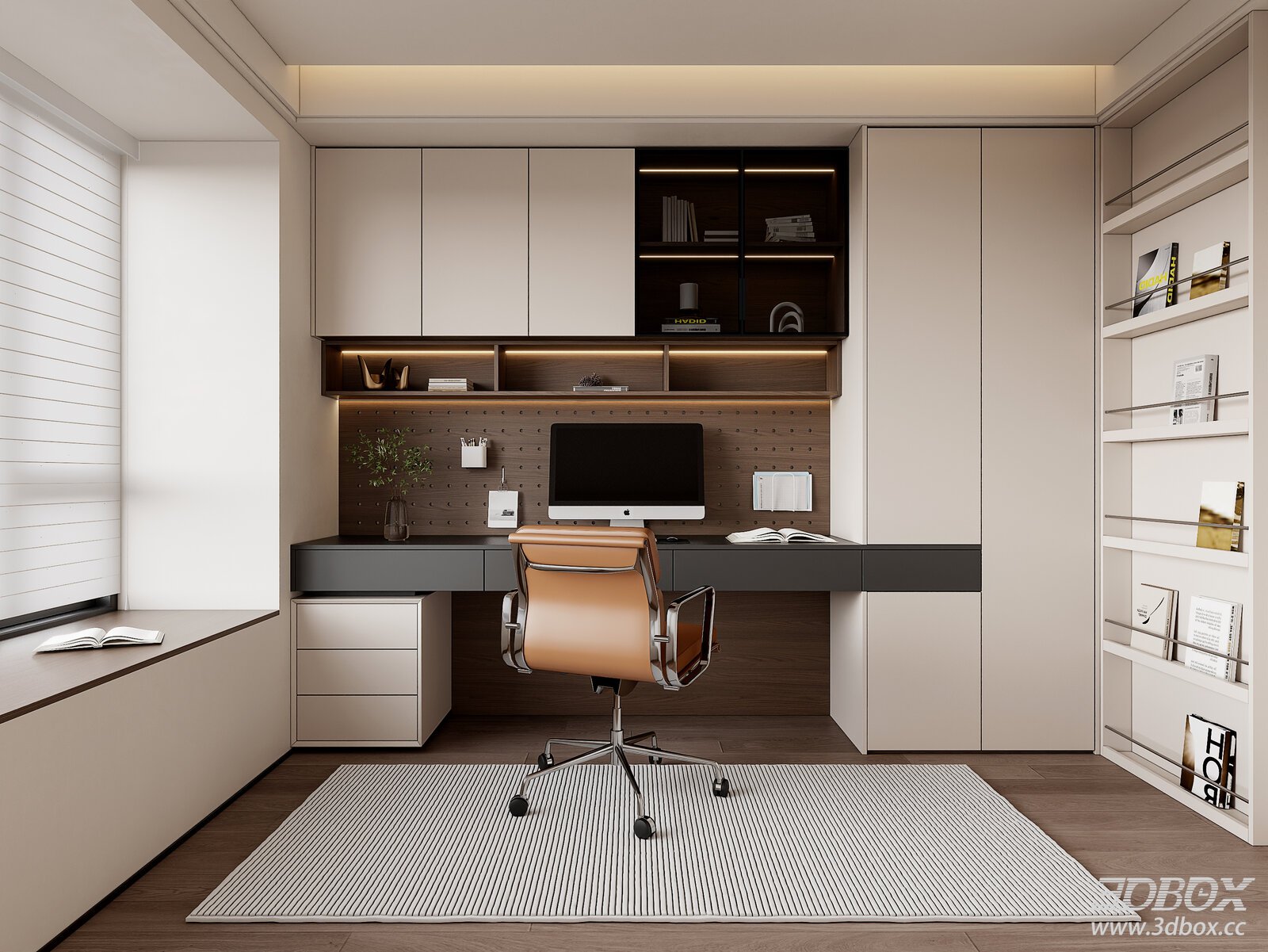 Modern Office Room 3D Model