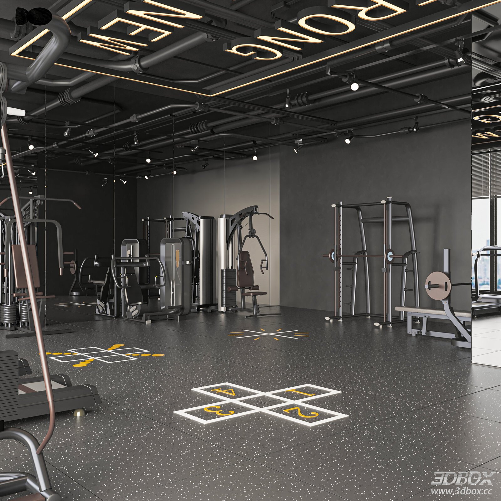 Modern Gym 3D Model