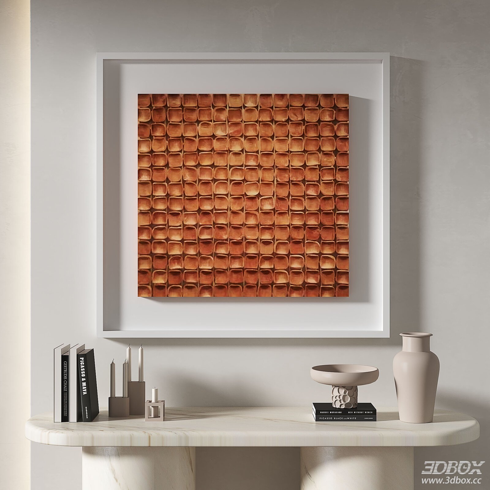 3D Panel Decoration with Frame and Accessories