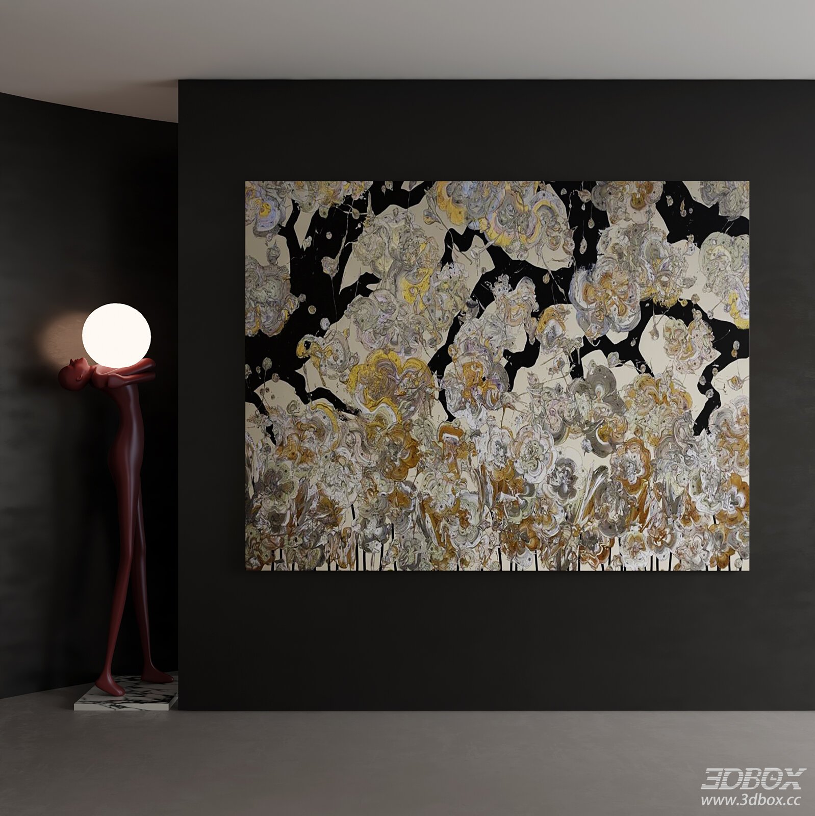 Modern Decorative Set with Floor Lamp