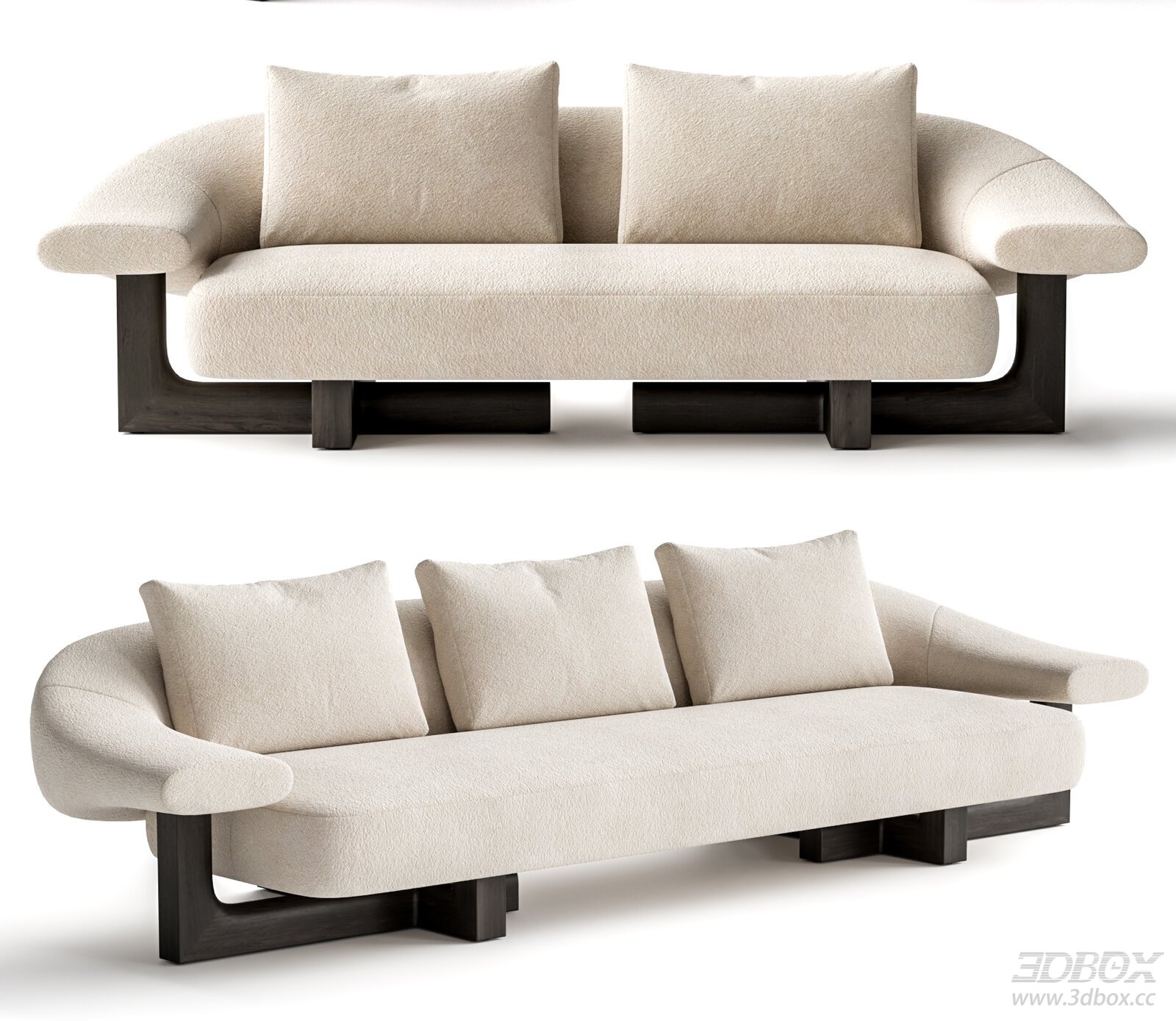 Modern Sofa Set 3D Model