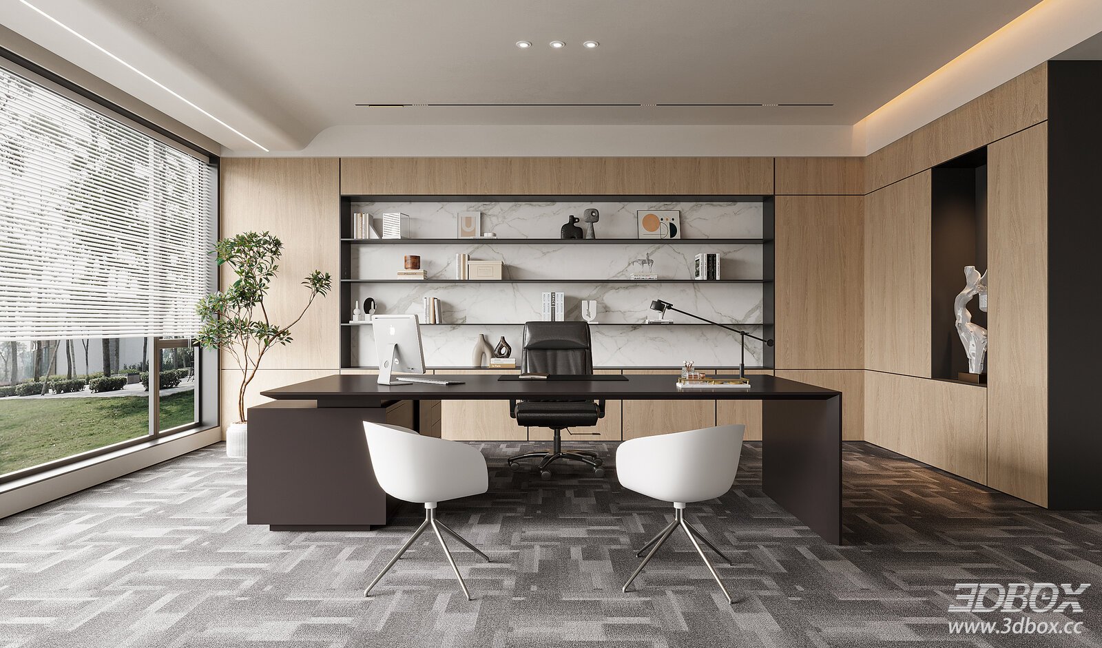 Modern Office Room 3D Model
