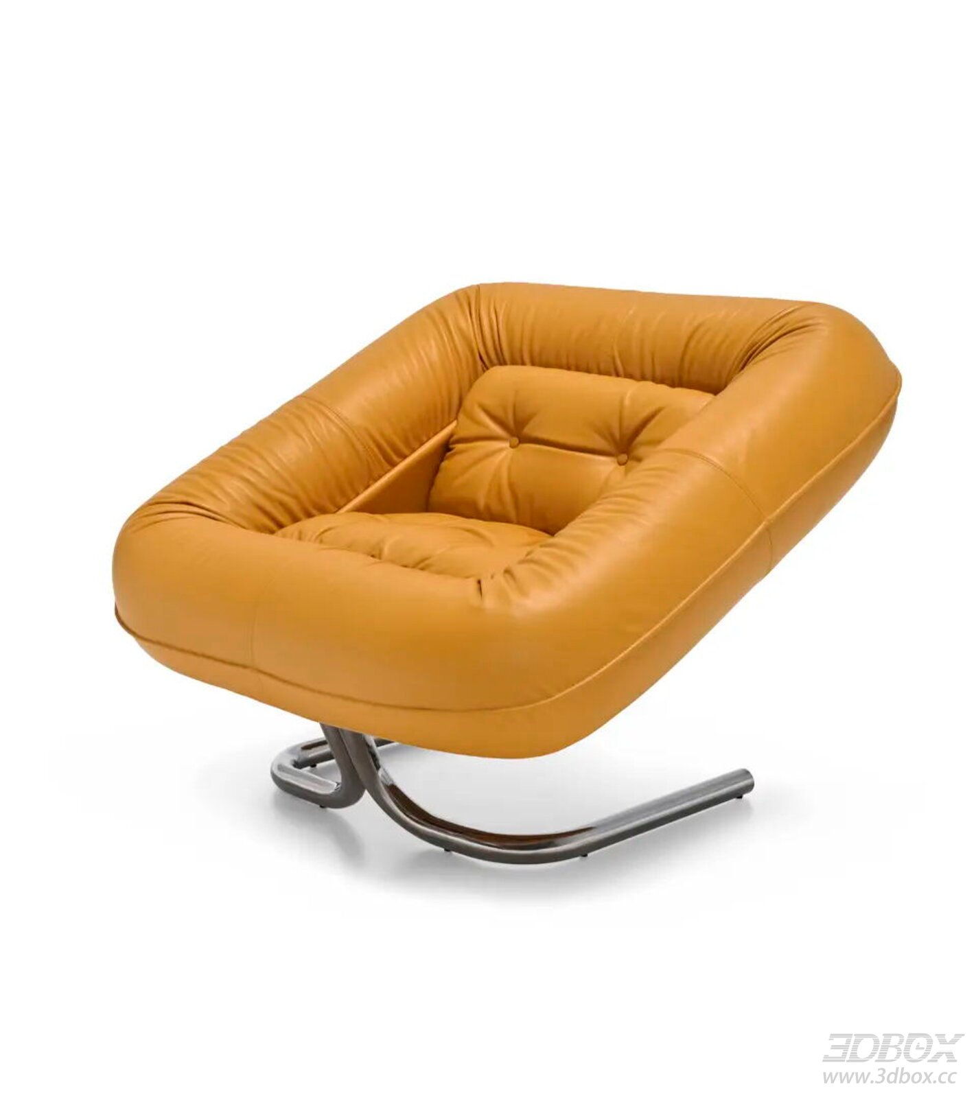 Modern Leather Single Sofa 3D Model