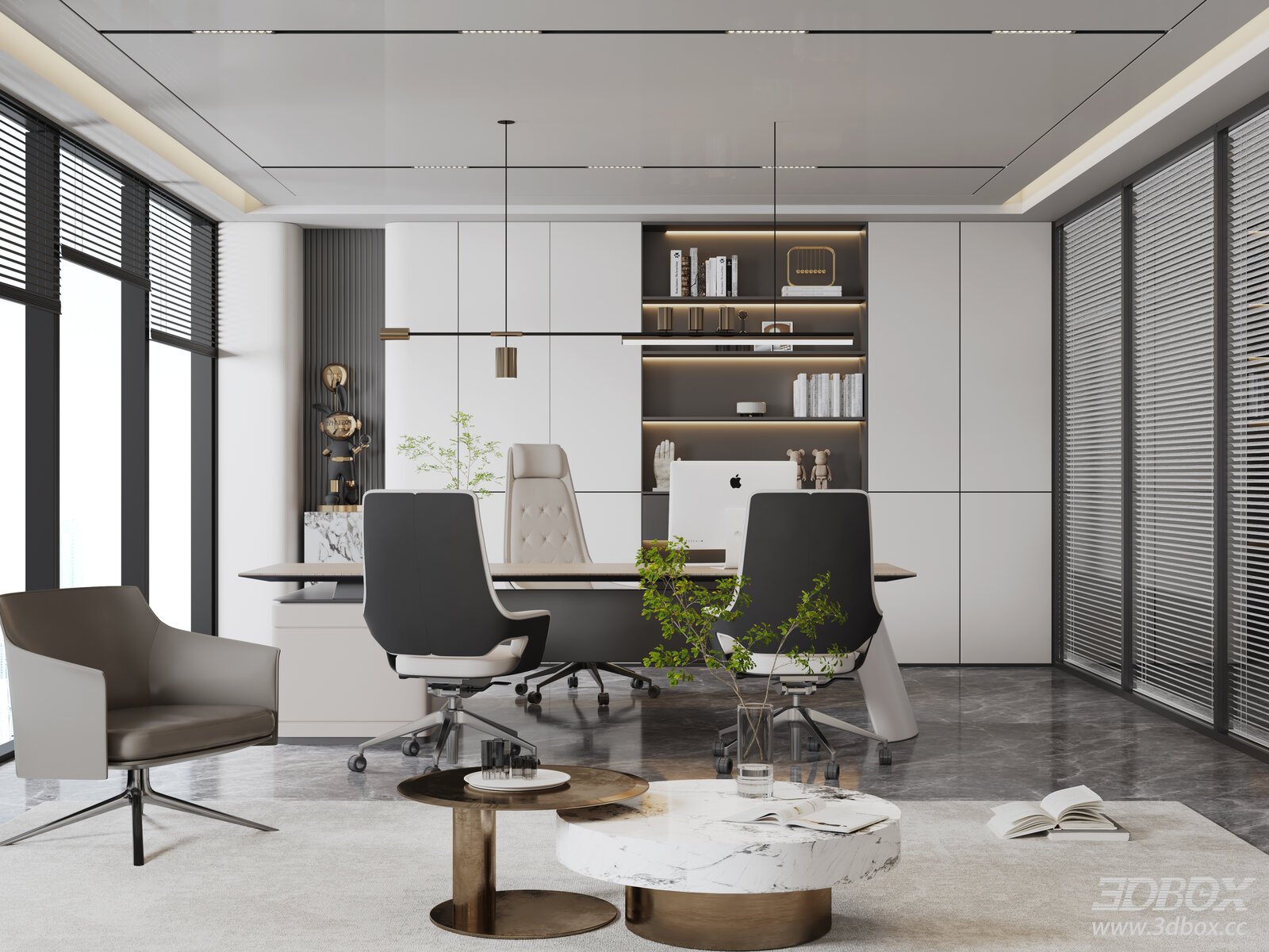 Modern Office Room 3D Model