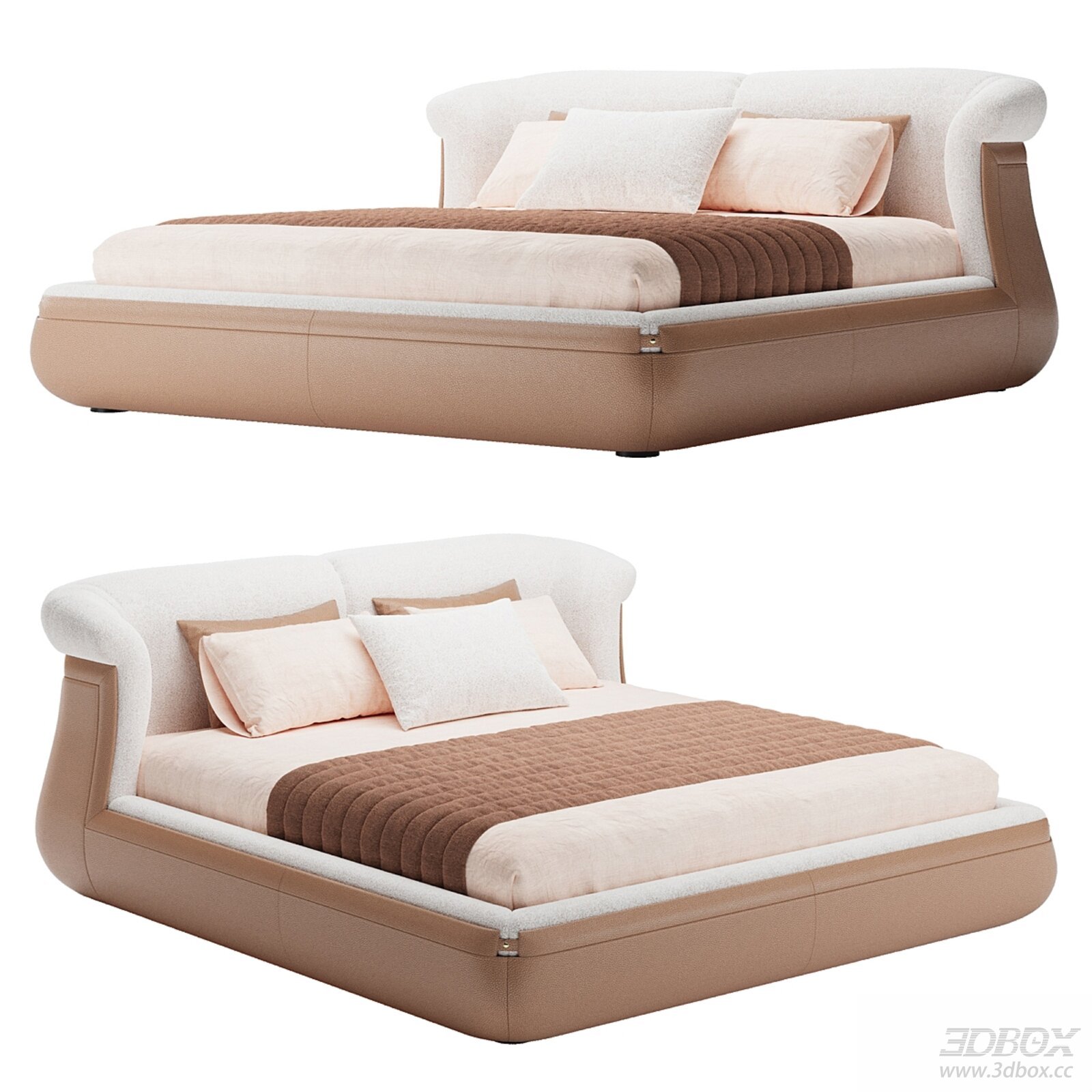 Modern Double - Bed 3D Model