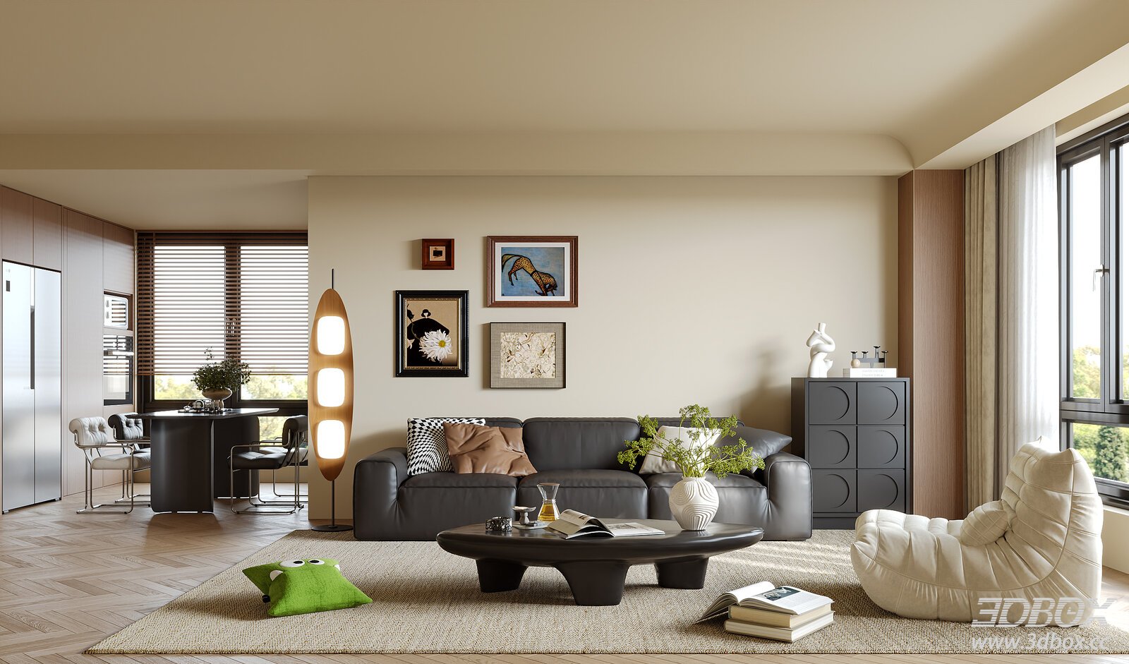 Modern Living Room 3D Model