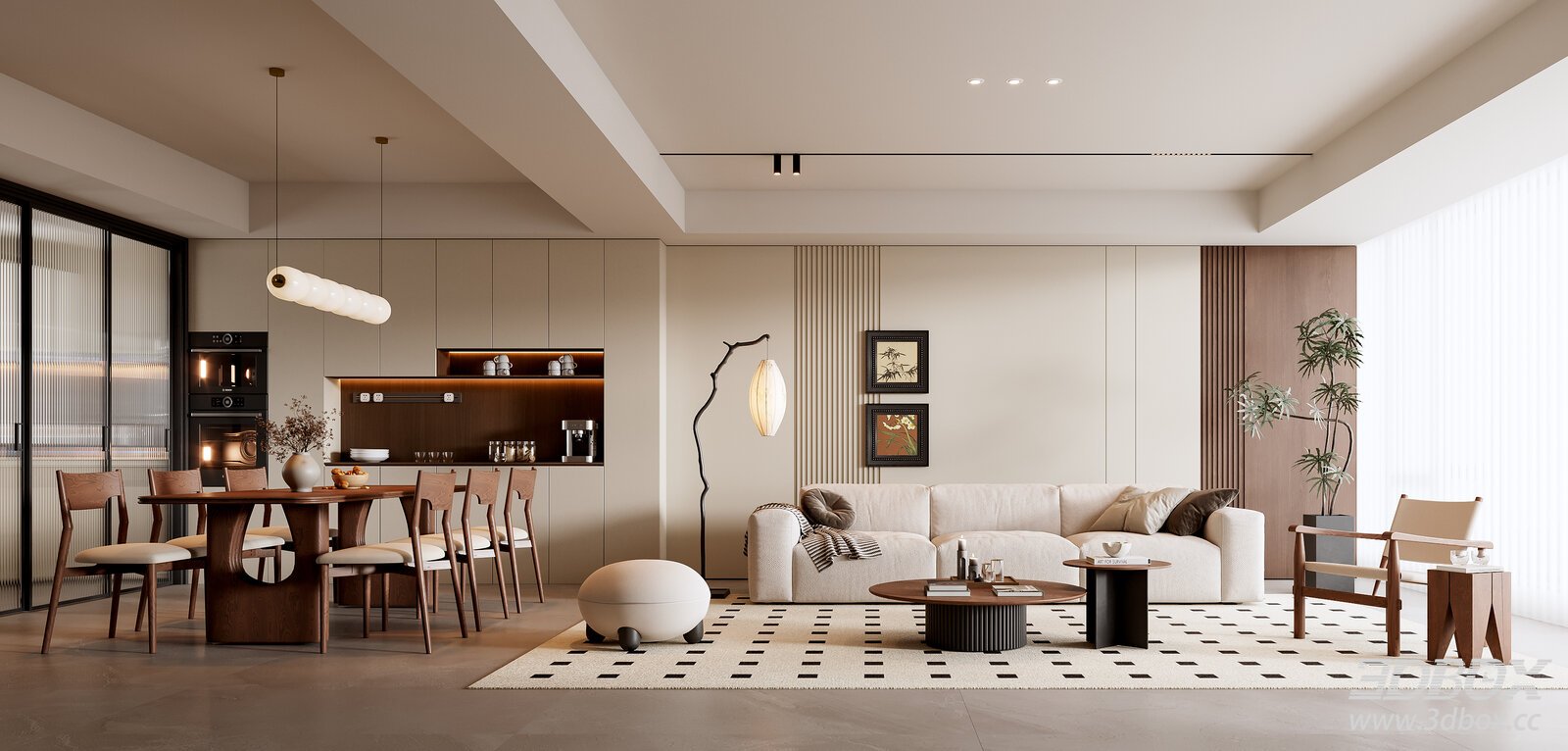 Modern Living Room 3D Model