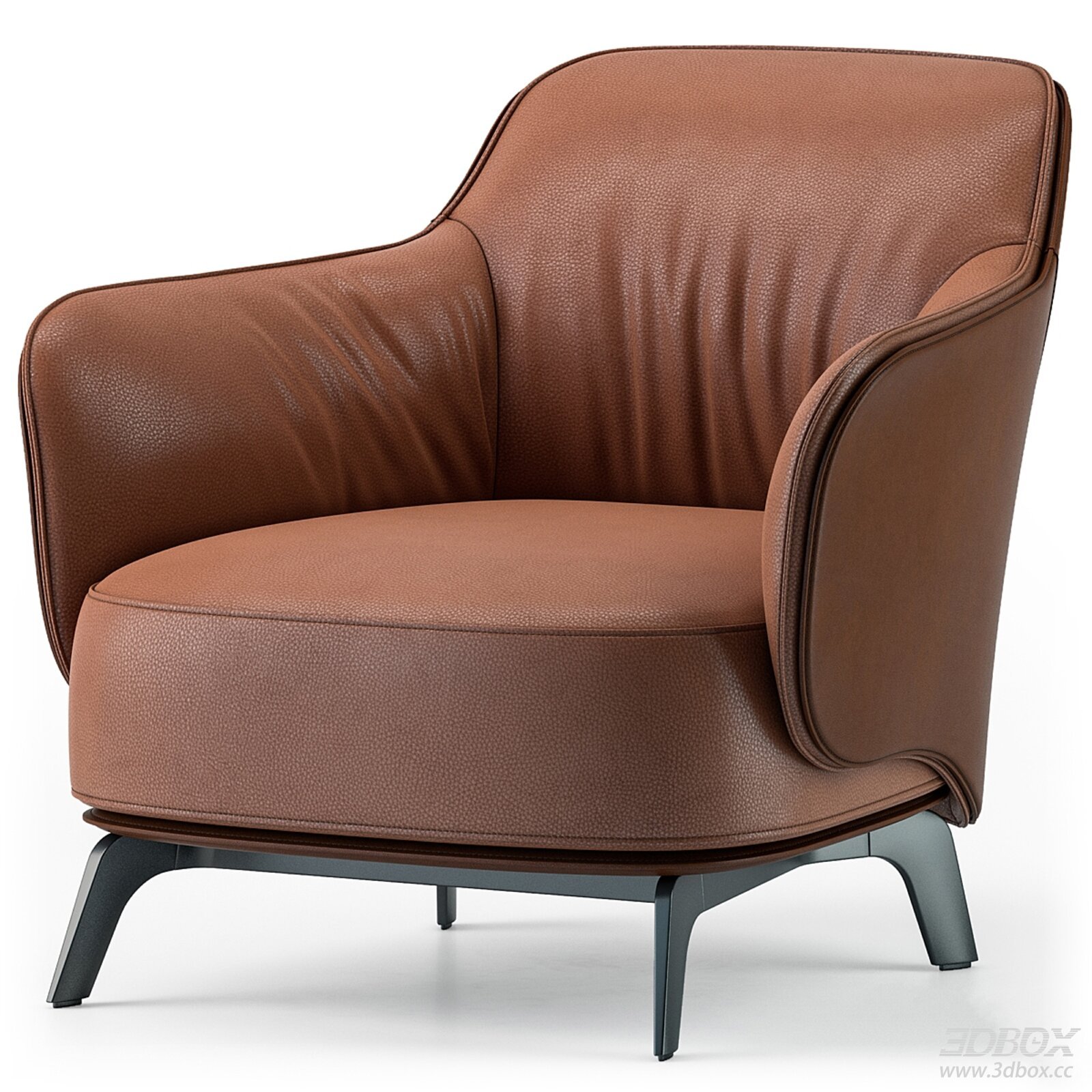 Modern Leather Armchair 3D Model