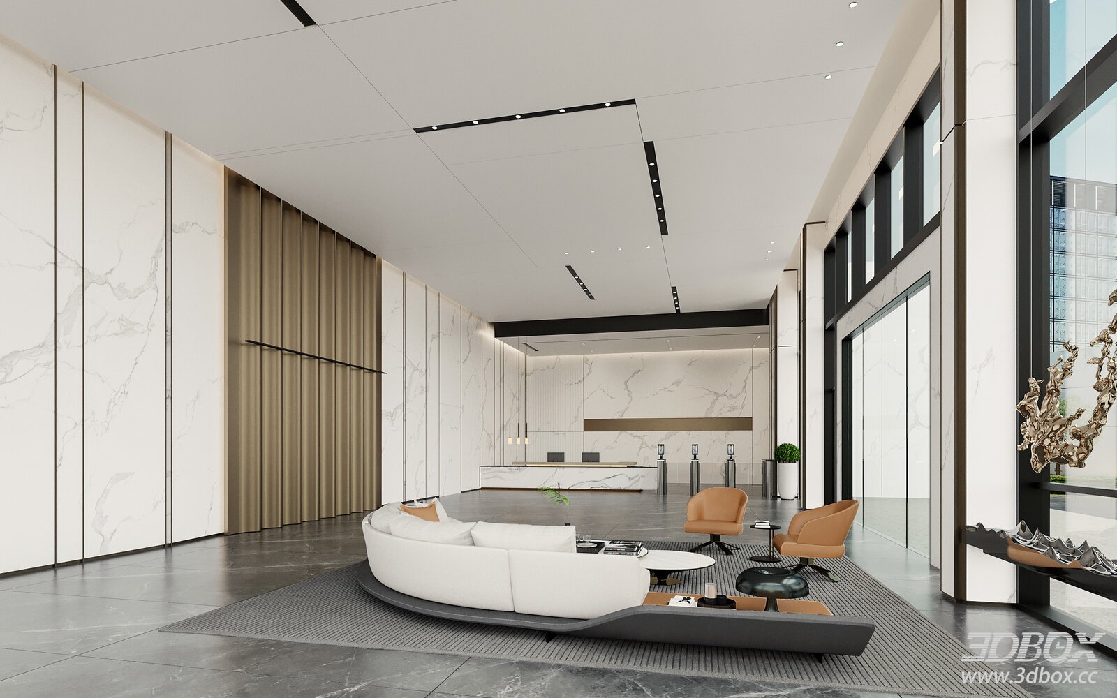 Modern Living Room 3D Model