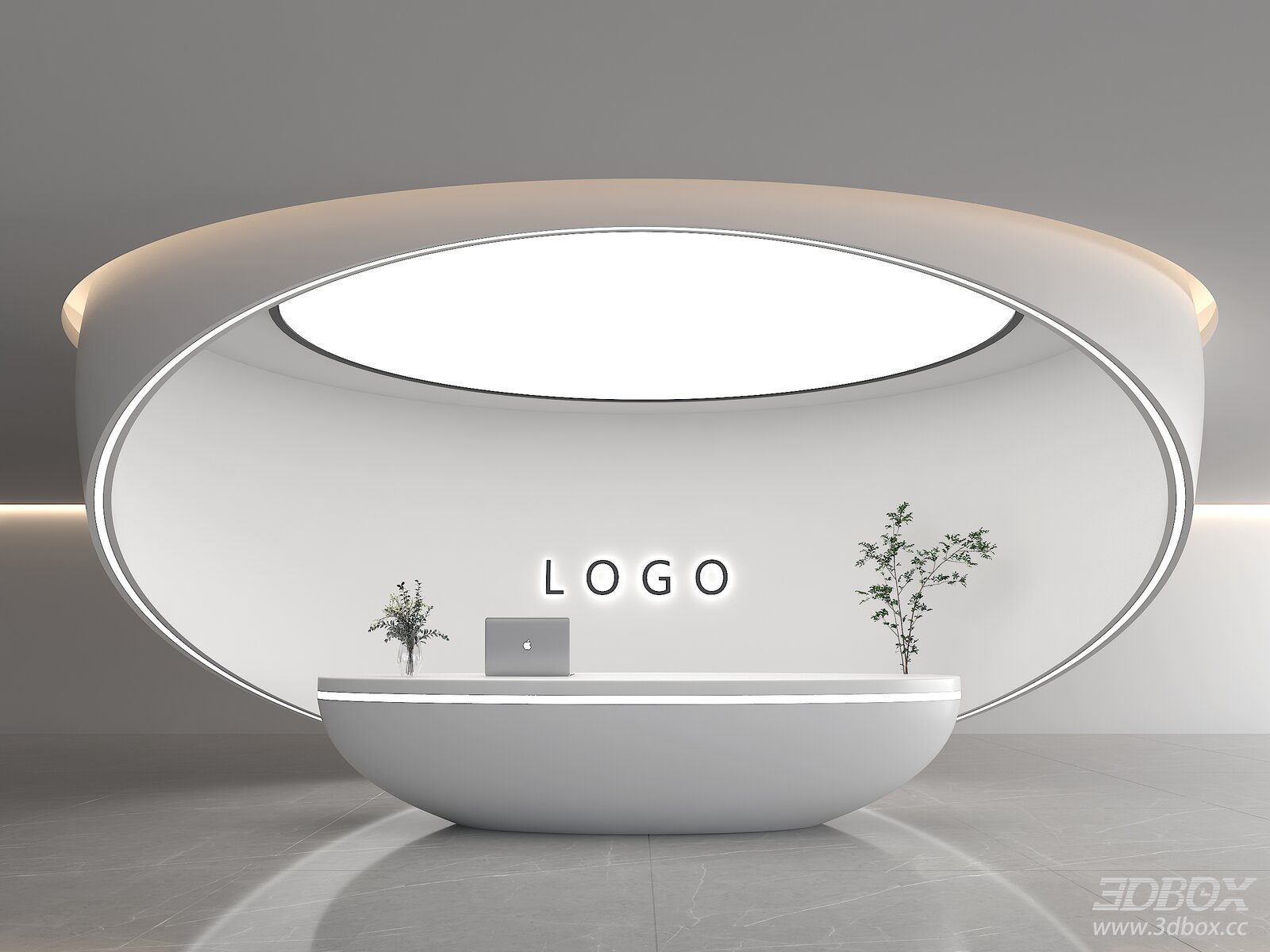 Modern Reception Desk for Lobby
