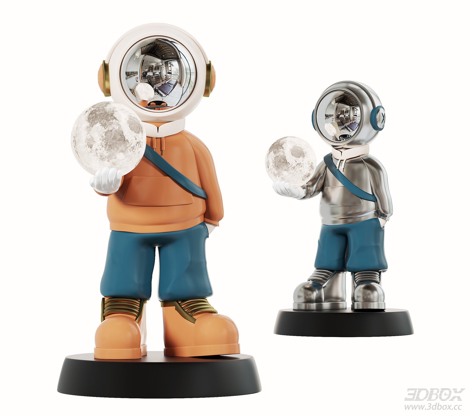 Modern Astronaut - like Sculpture 3D Model