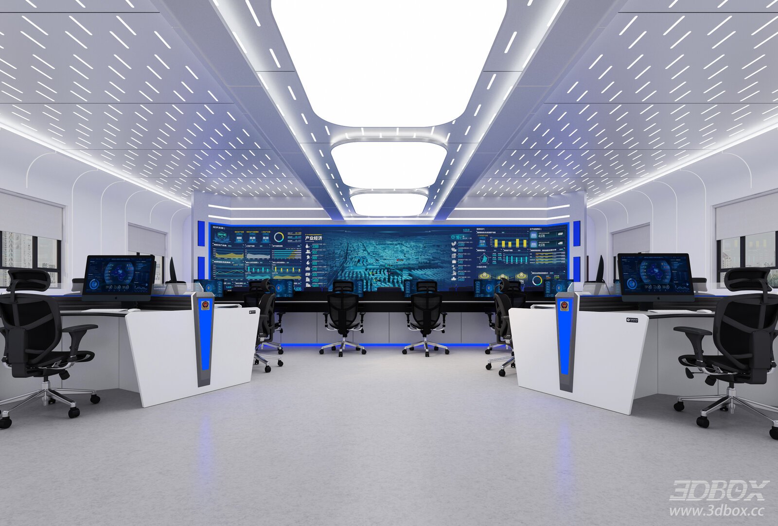 Modern Office Room Interior Model