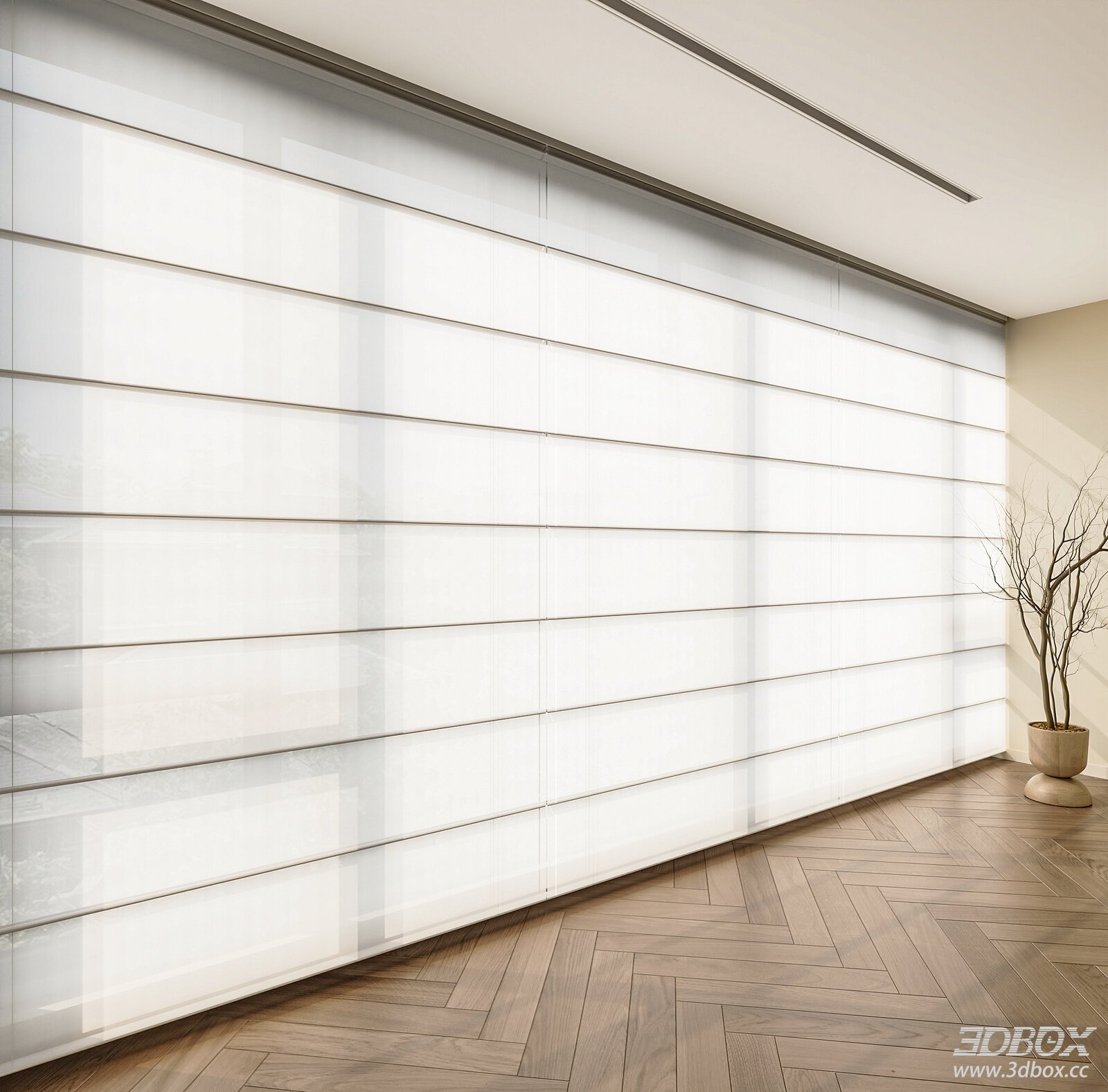 Modern Room with Plant and Vase