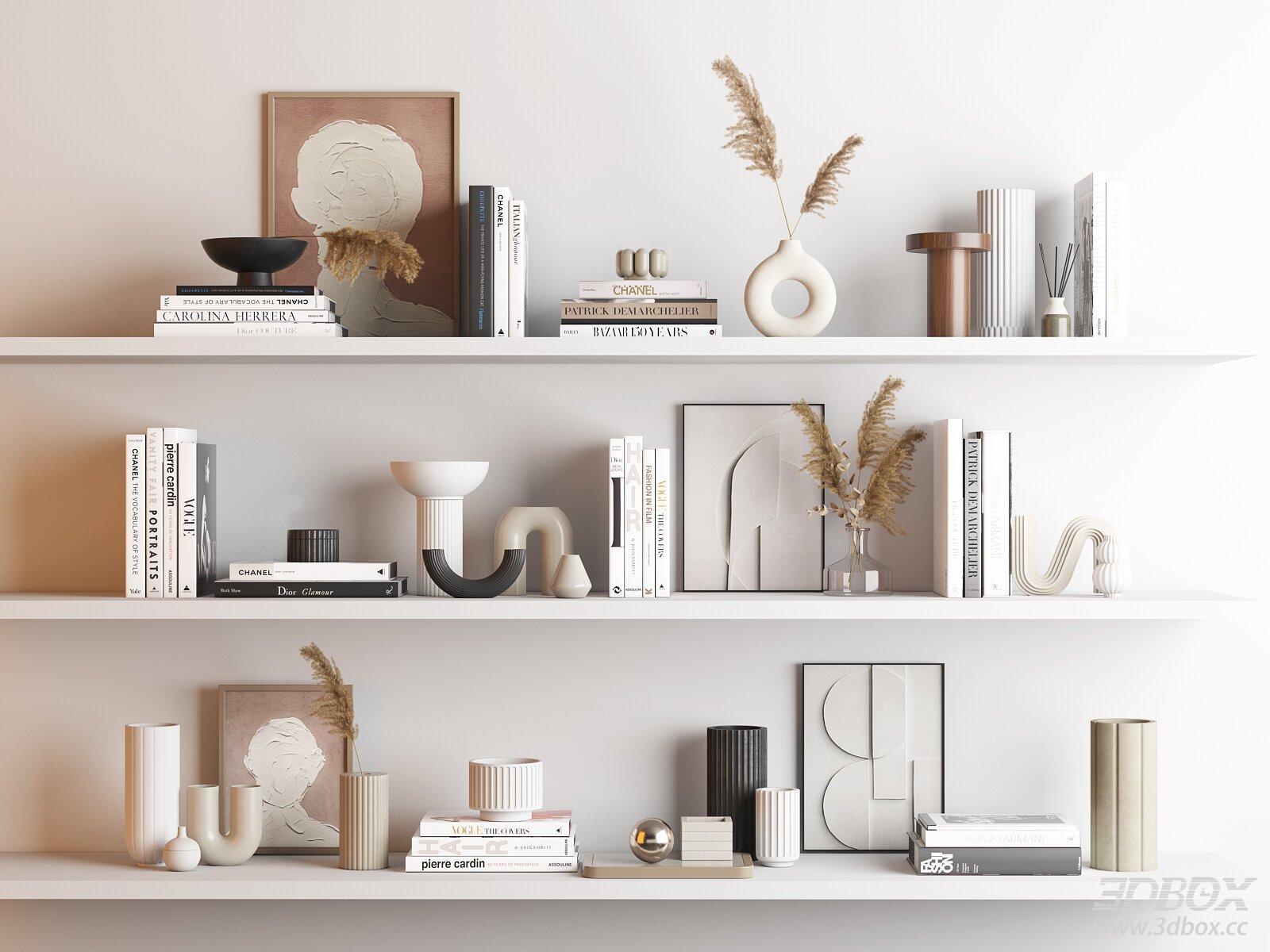 Modern Decorative Set on Shelves
