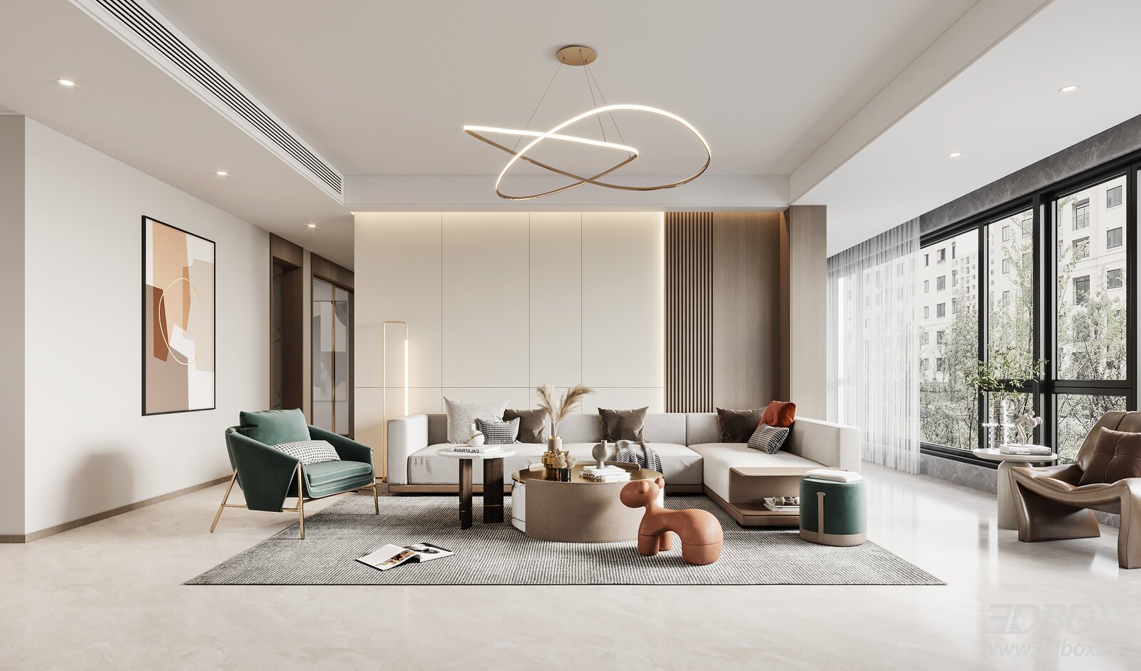 Modern Living Room Interior Model